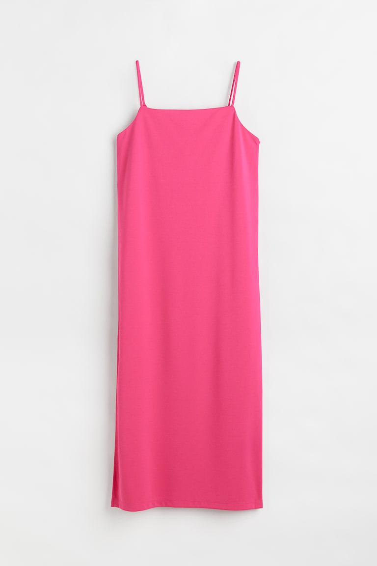h&m jersey slip dress Women's Dark brown/Glittery Jersey slip dress