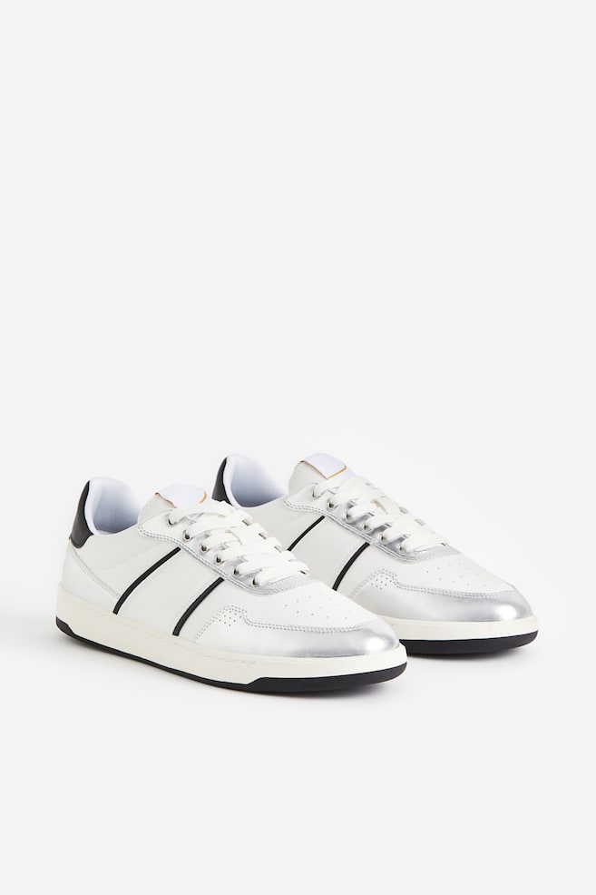 Sneakers - Blanc/argenté - 3