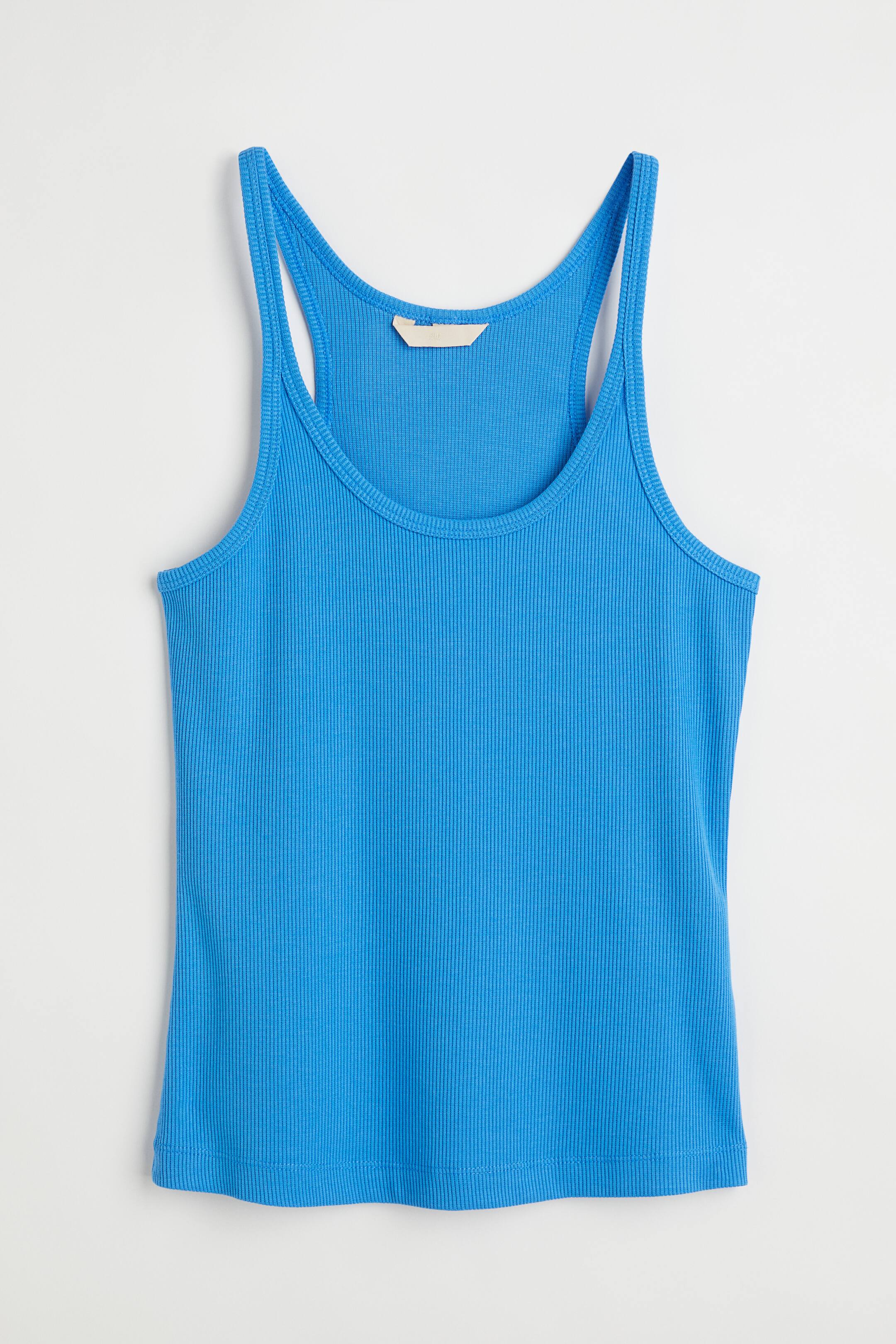 View larger image: Rib Tank - Blue - Ladies | H&M AU 1