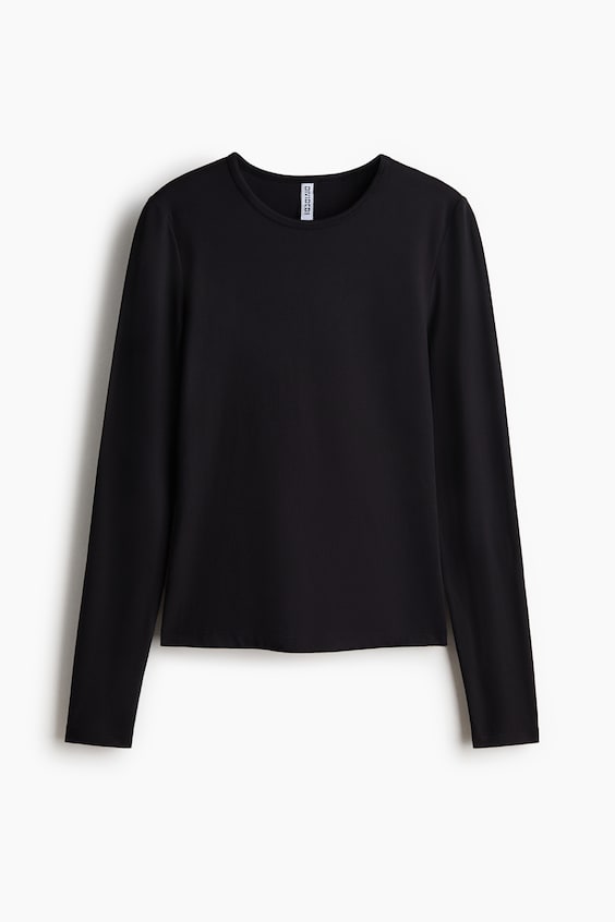 Женские топы H&M Long-Sleeved Jersey Top