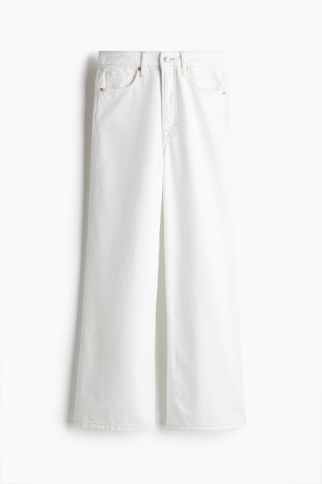 Petite Length Feather Soft Wide Ultra High Jeans - Alb - 1