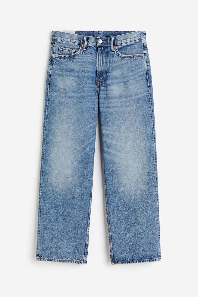 Straight Relaxed High Jeans - Denimblå/Lys denimblå/Sort - 2