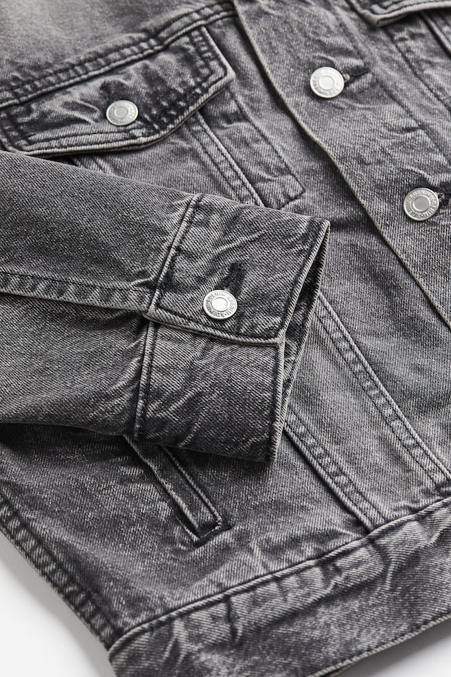 Short denim jacket - Dark grey/Black/White/Denim blue - 4