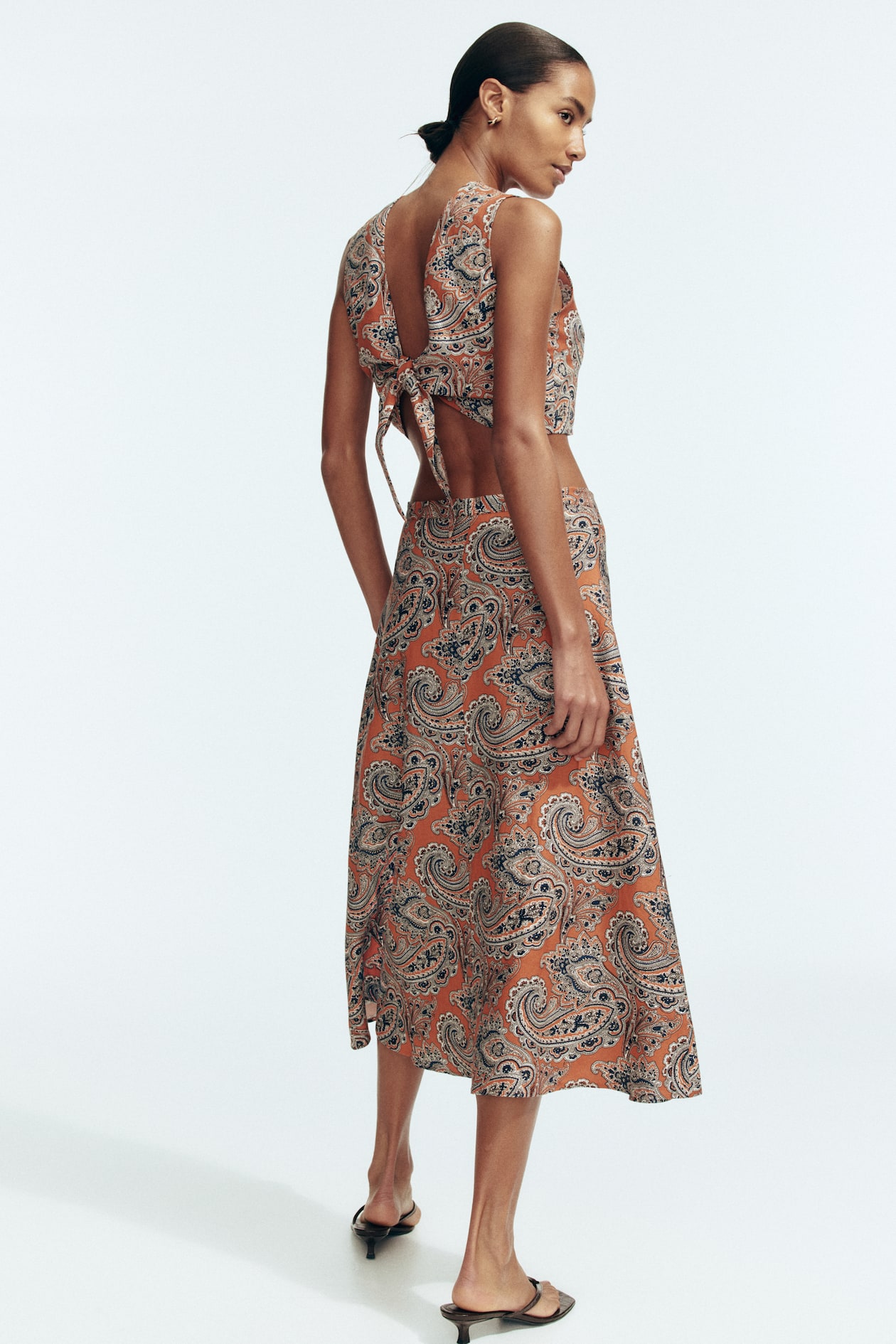 Linen-Blend Skirt - image 2