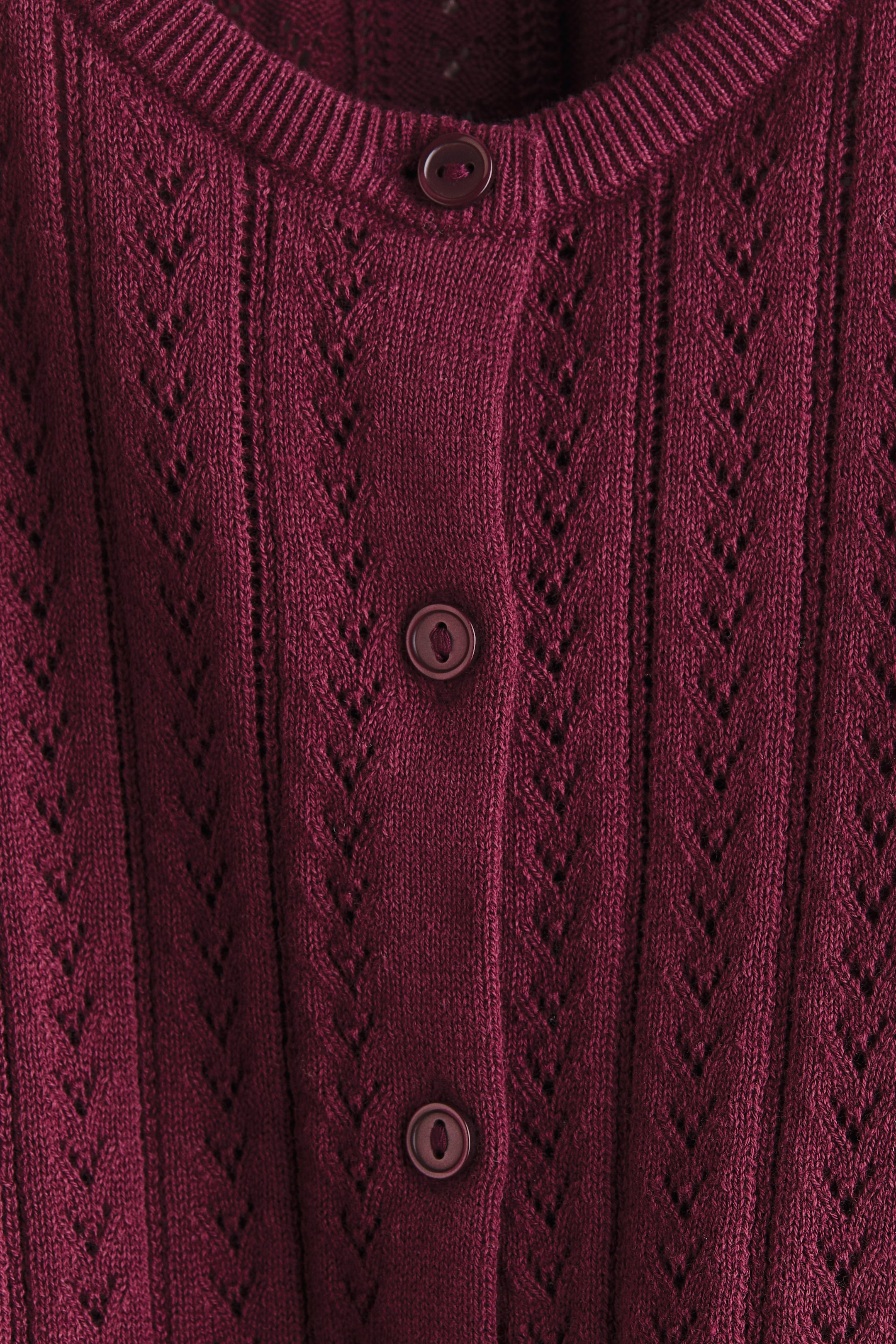 Pointelle-Knit Cotton Cardigan