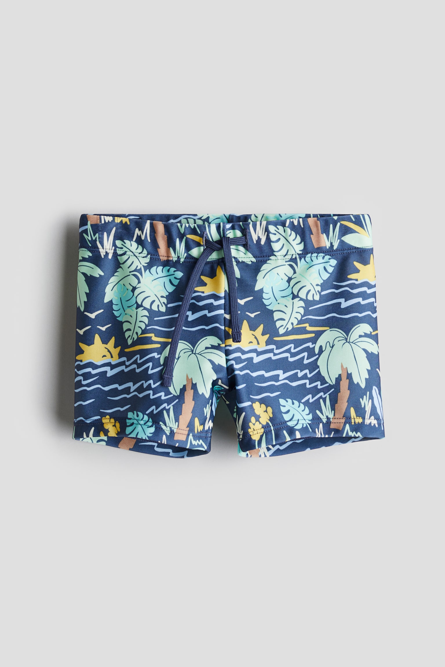 Swim Shorts - Blue/Palm trees/Mint green/Sharks/Brown/Stripe/Bright green/Dinosaurs/Navy blue/Sharks - 1