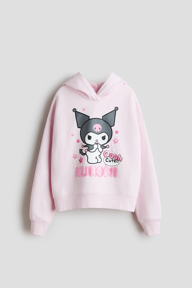 Motif Detaylı ve Kapüşonlu Üst - Açık pembe/Kuromi/Açık gri kırçıllı/SmileyWorld®/Mor/Kuromi/Açık gri kırçıllı/Lilo&Stitch/Pembe/Lilo & Stitch - 1