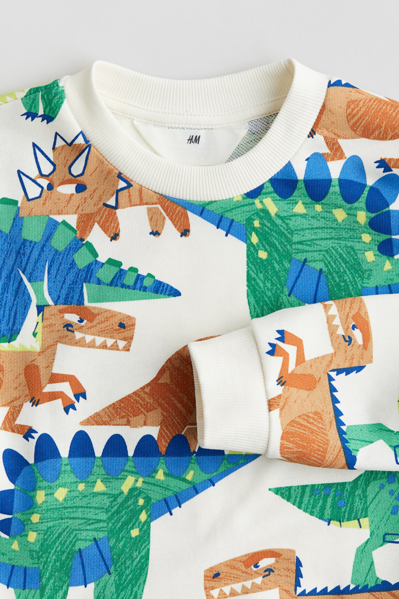 Crew-neck sweatshirt - White/Dinosaurs - 2