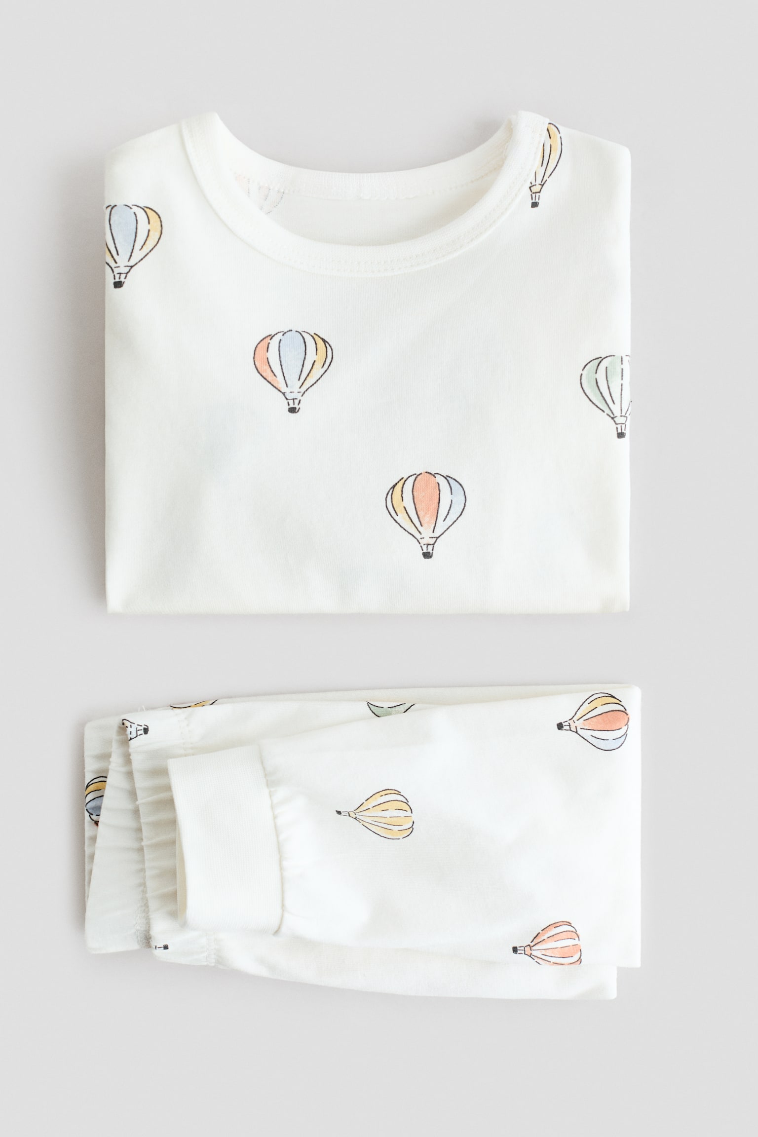 Pigiama in cotone con stampa - Bianco/mongolfiere/Bianco/cuori/Verde polvere chiaro/veicoli/Turchese/pois/Azzurro/veicoli - 2