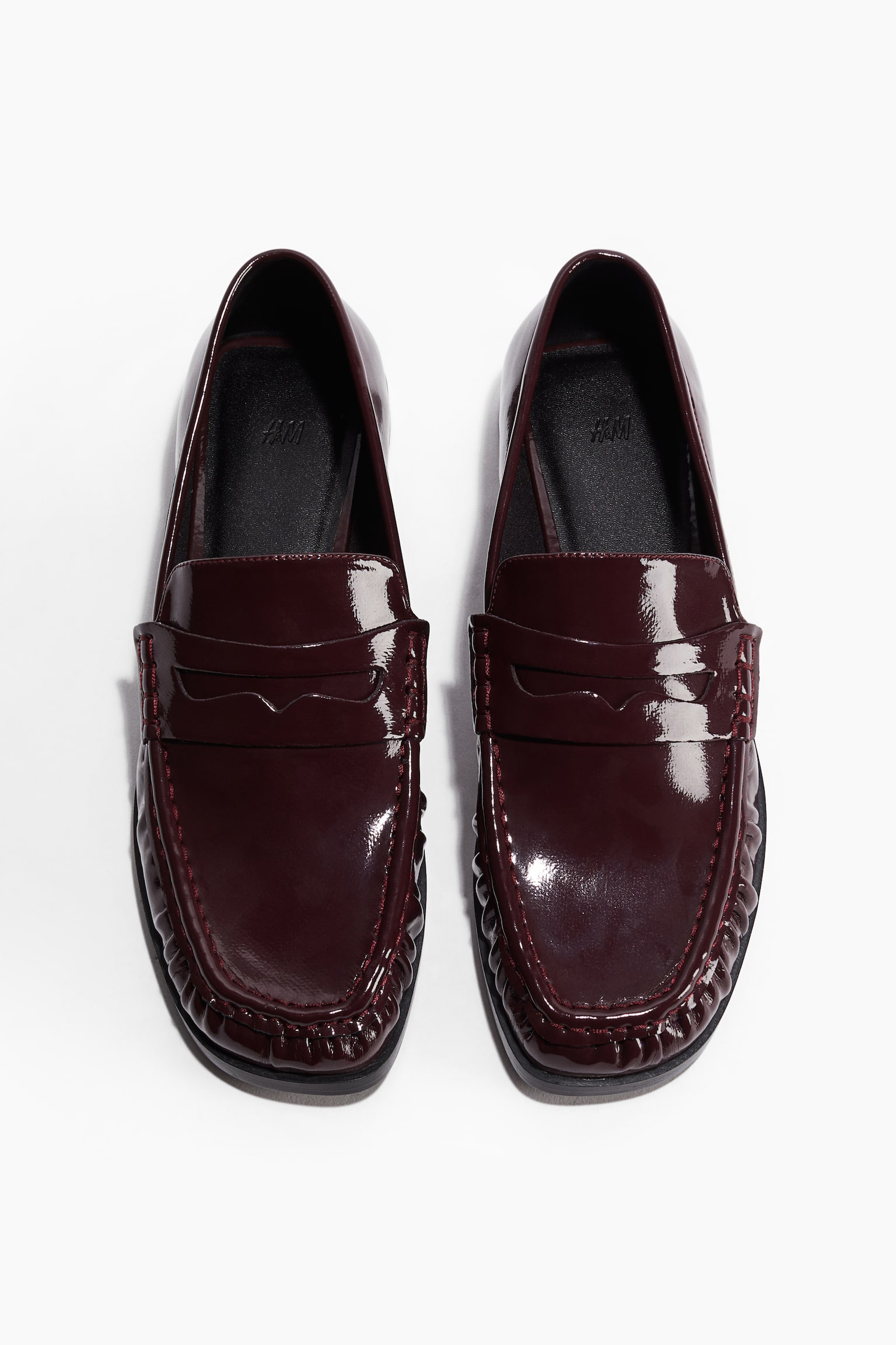 Patent loafers - Burgundy/Black - 3