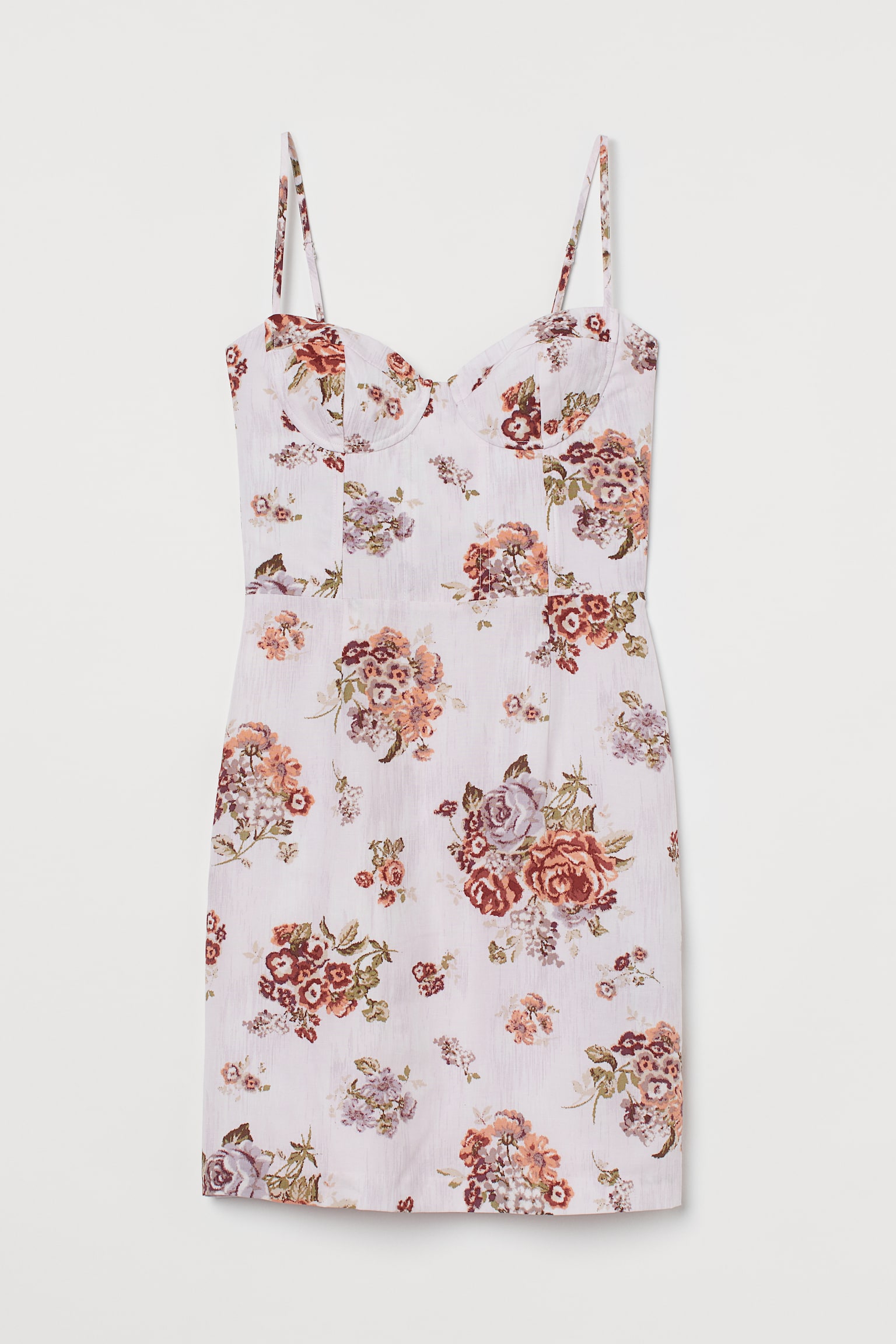 Lyocell Blend Dress - Powder pink/Floral - 1