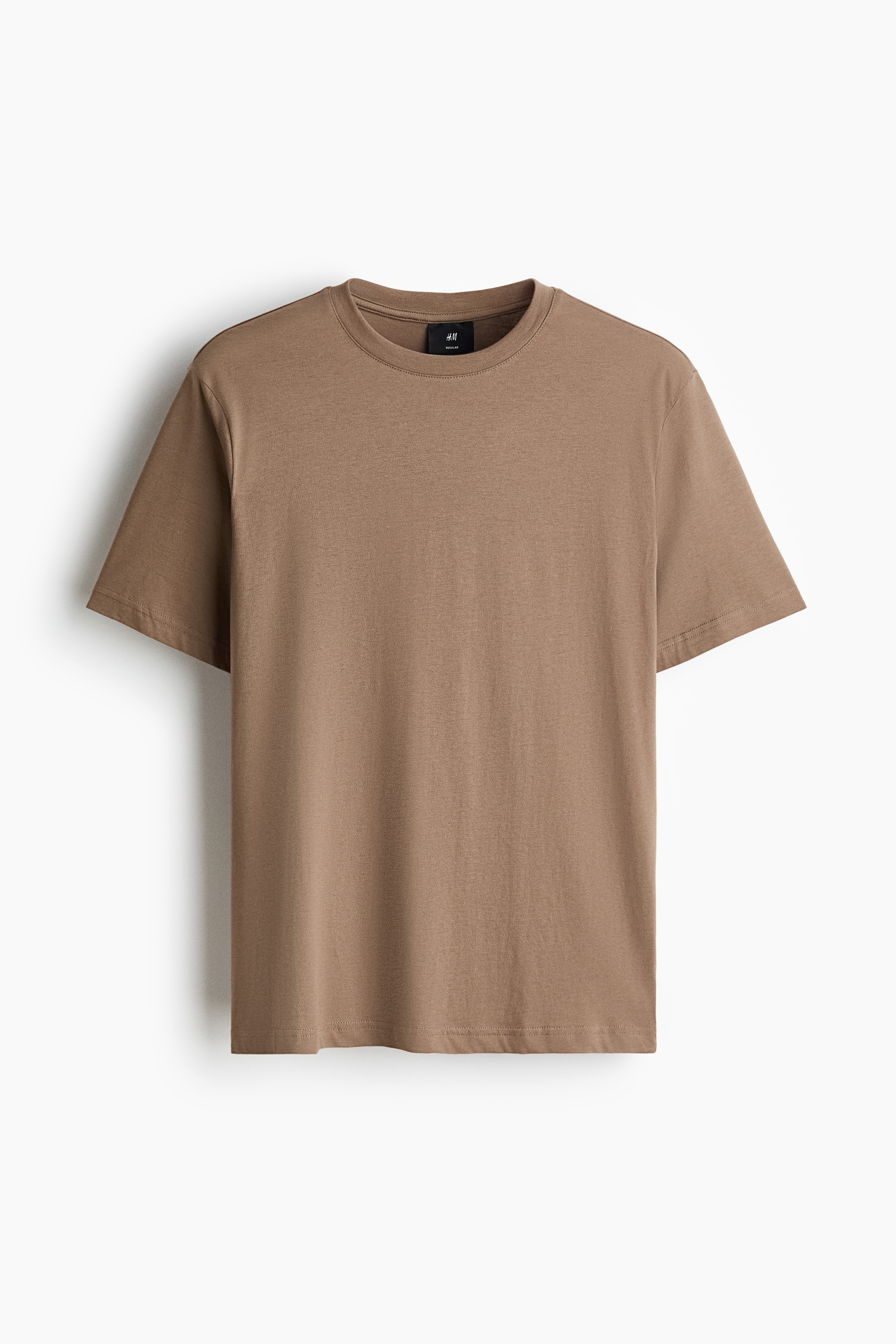 Regular Fit T-shirt - Taupe/White/Black/Dark gray/Gray melange/Dark khaki green/Brown/Navy blue/Dark teal/Beige/Orange/Lilac/Khaki green/Teal