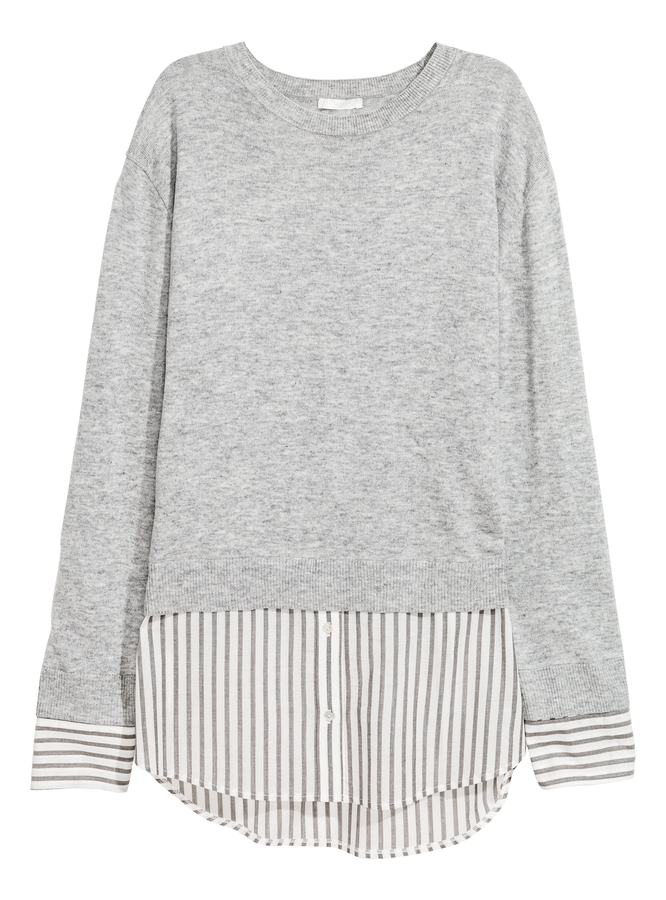 View larger image: Fine-knit top - Grey marl - Ladies | H&M GB 1