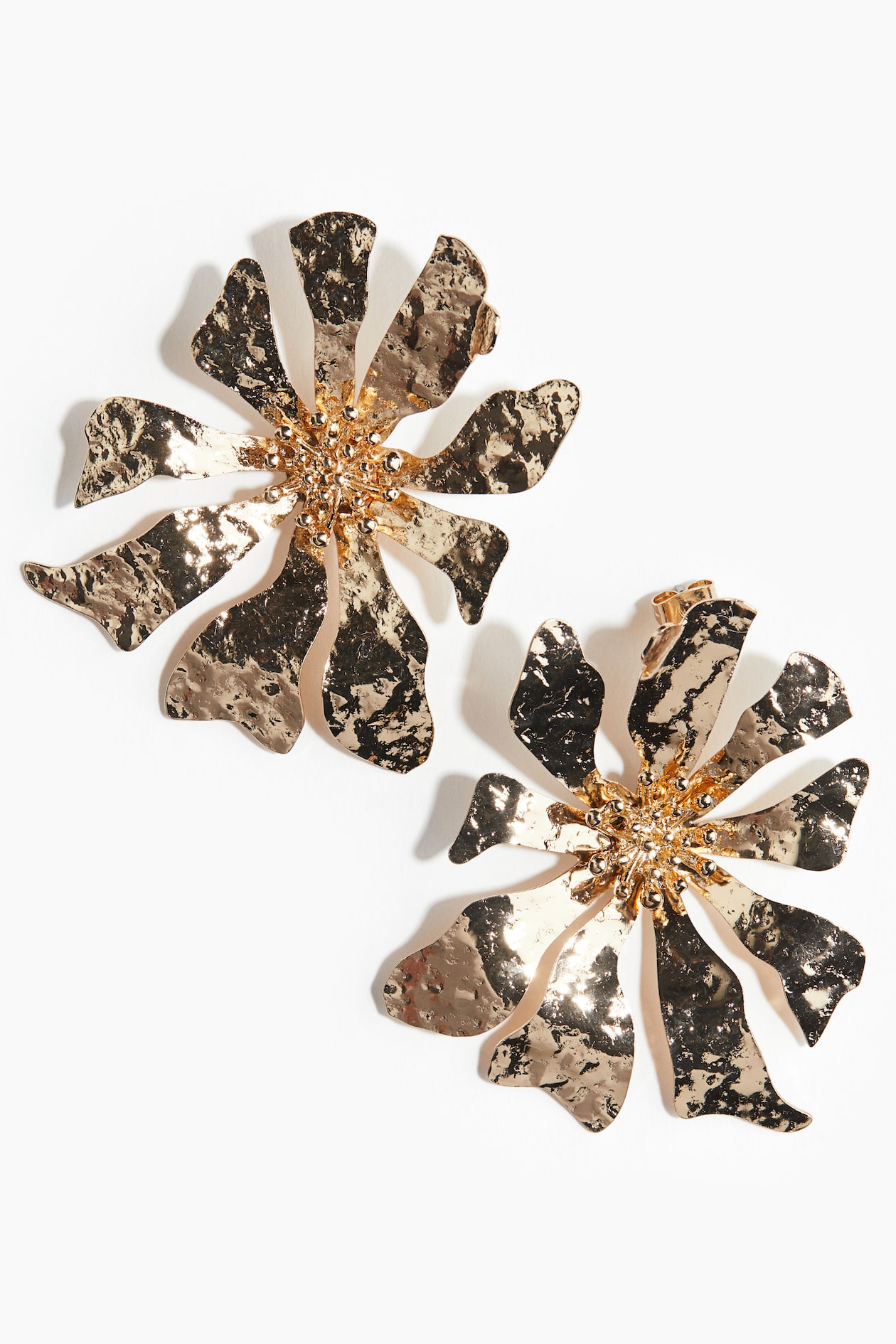 Boucles d'oreilles Femme Swarovski Dextera doubles anneaux métal doré