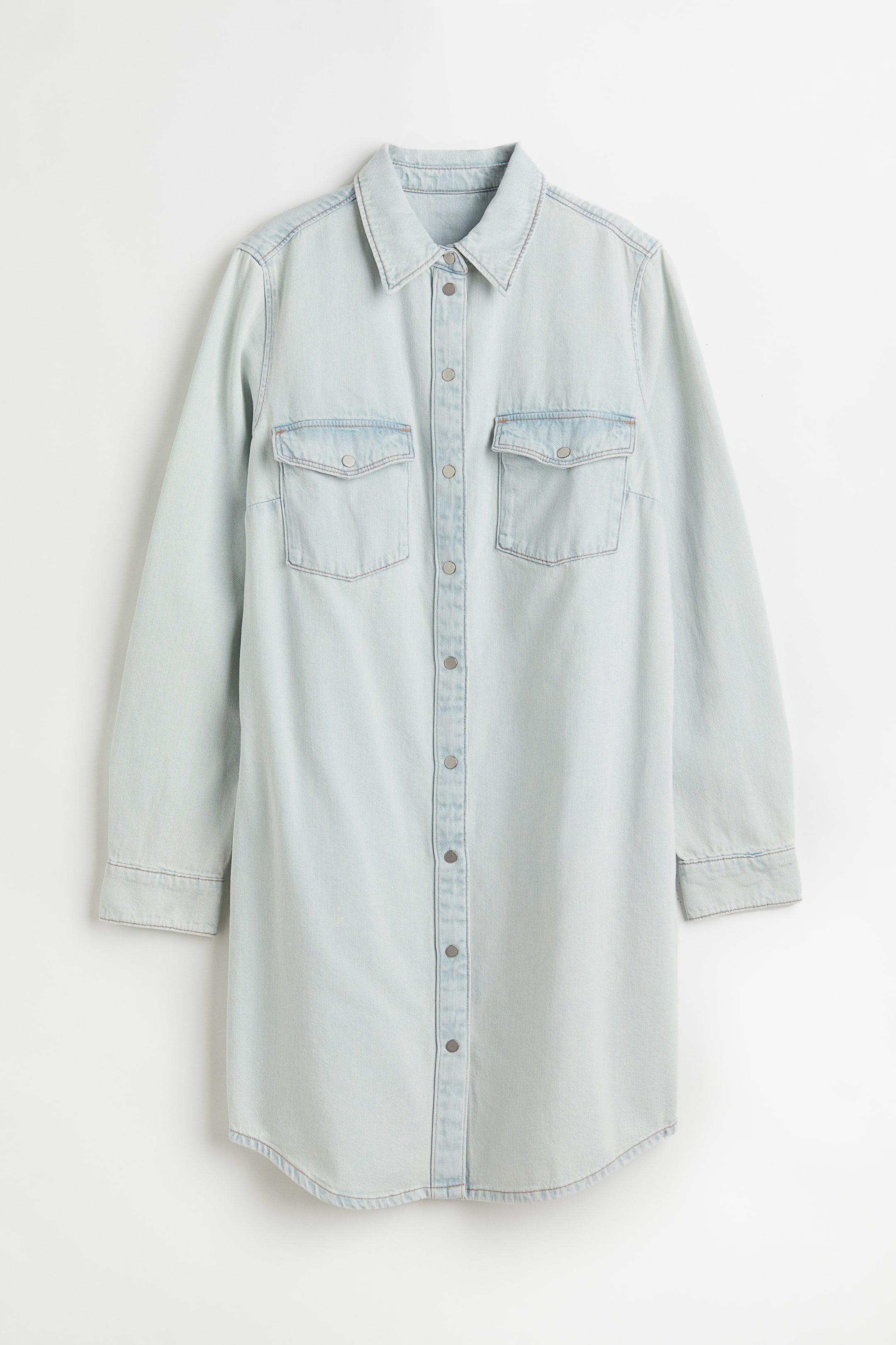 View larger image: Denim shirt dress - Light denim blue - Ladies | H&M 1