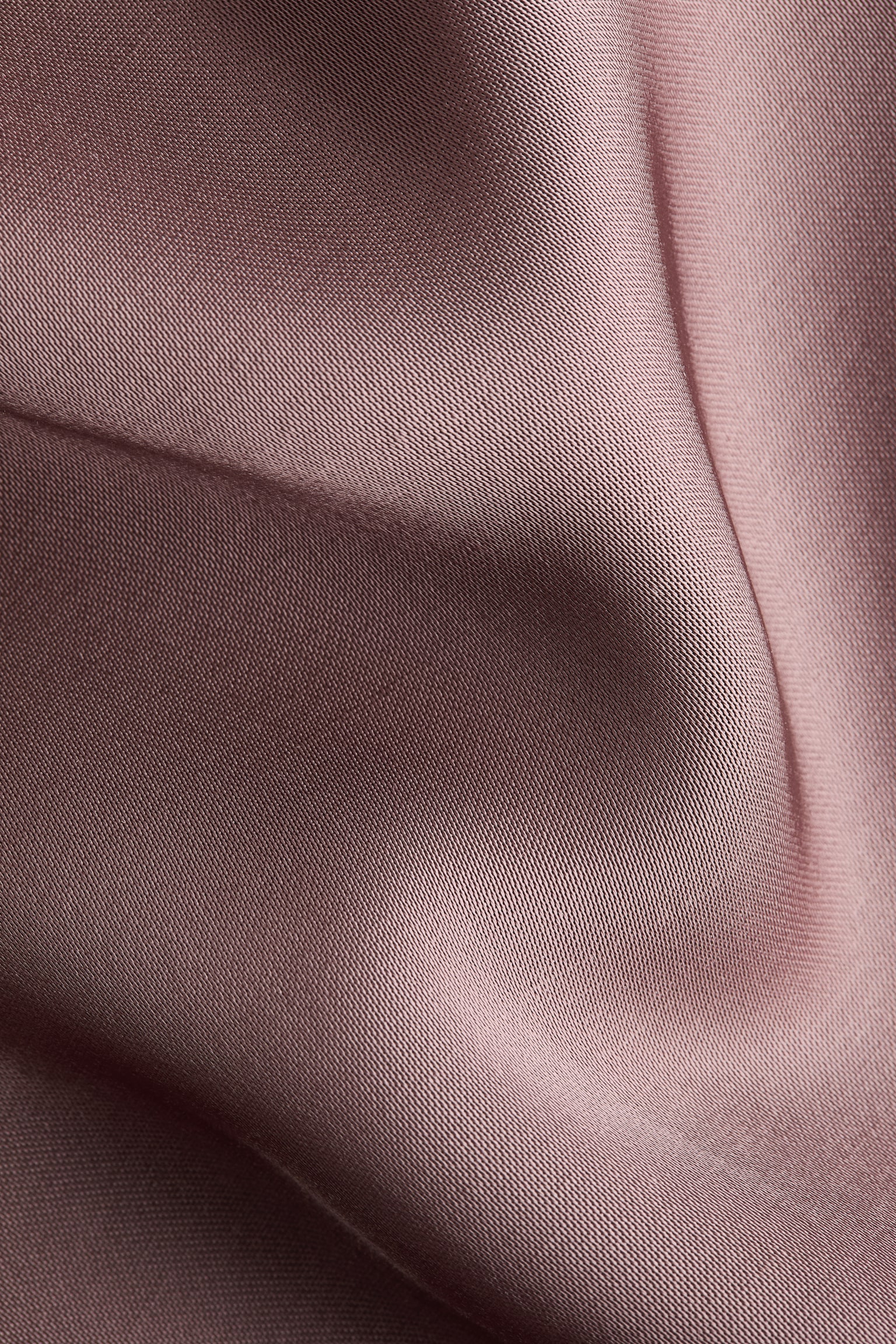 Satin twill skirt - Dark mauve/Dark brown - 2