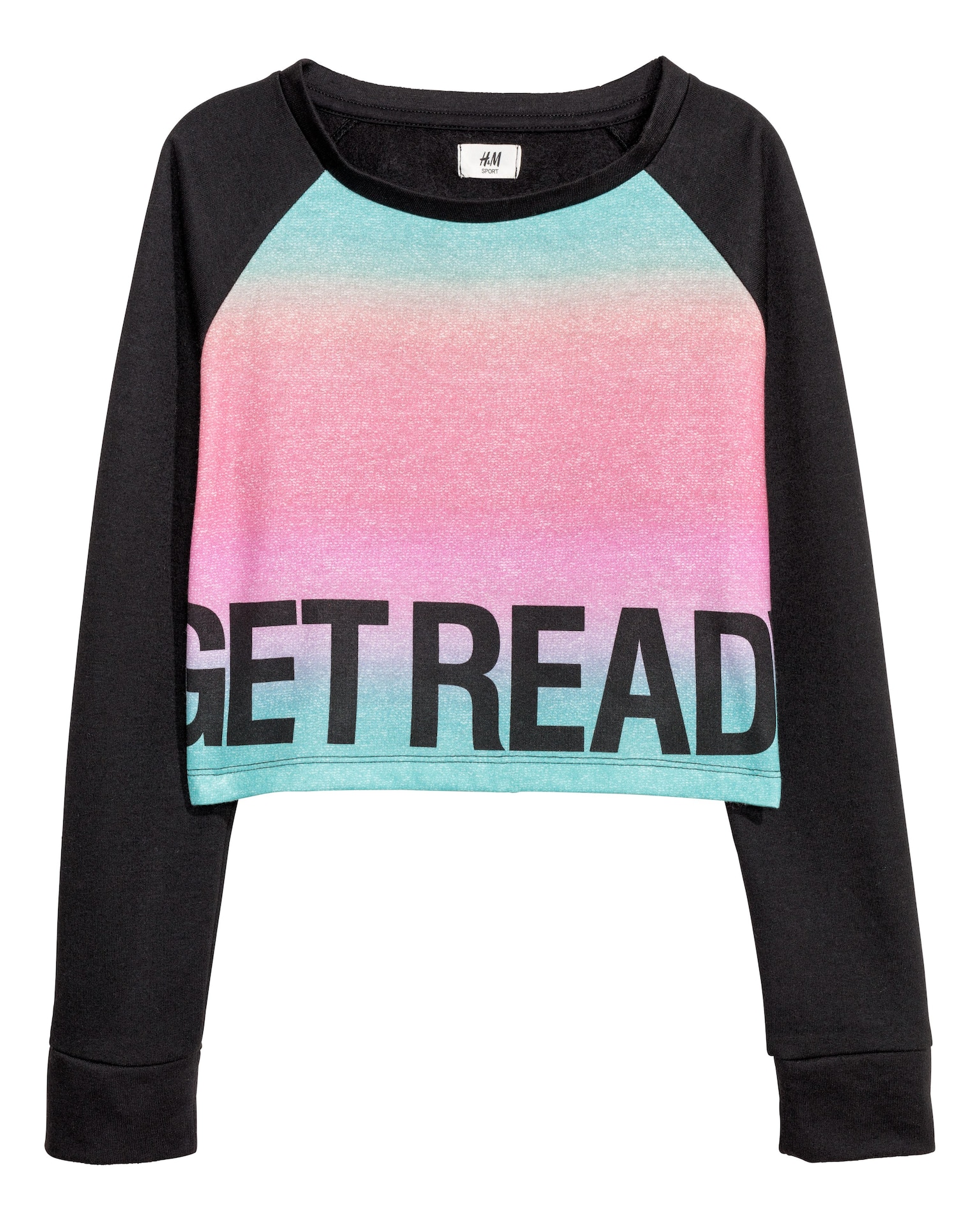 Short Sports Top - Black/pink - 1