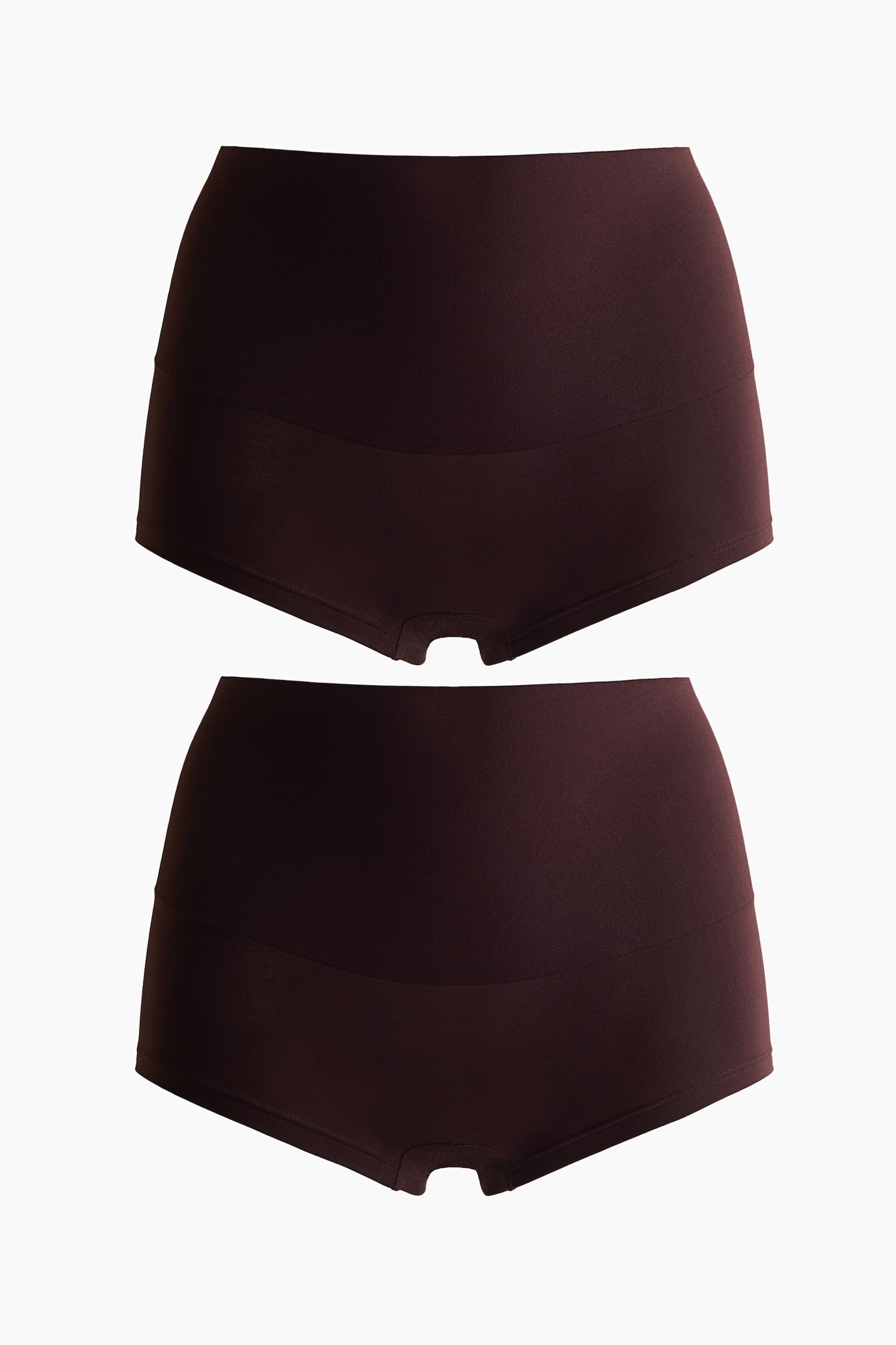 2'li Shortie Külot Medium Shape - Koyu kahverengi/Bej - 1