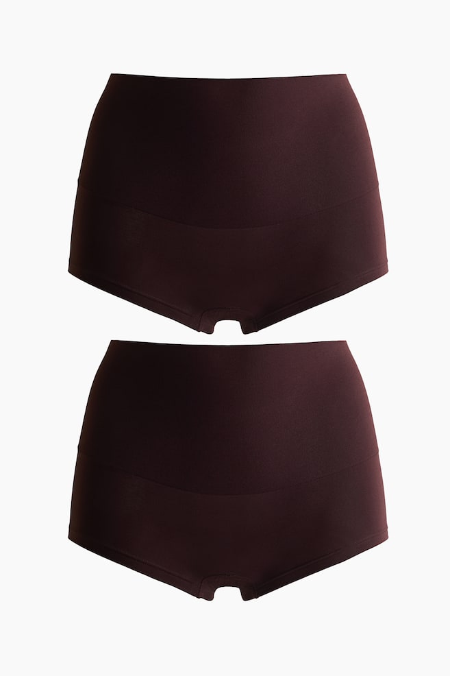 2-pack Medium Shape Shortie briefs - Dunkelbraun - 1