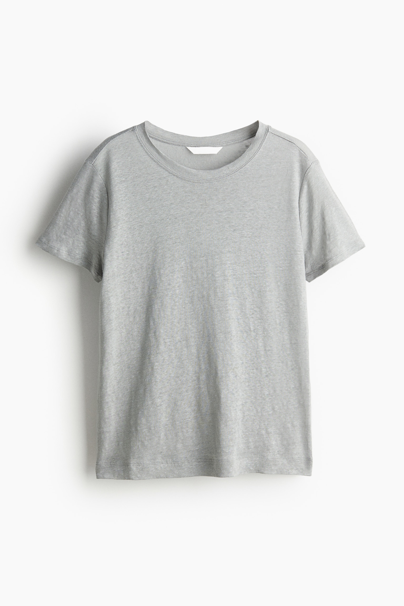 Linen Tee - Light grey marle/Black/White/Black stripe - 2