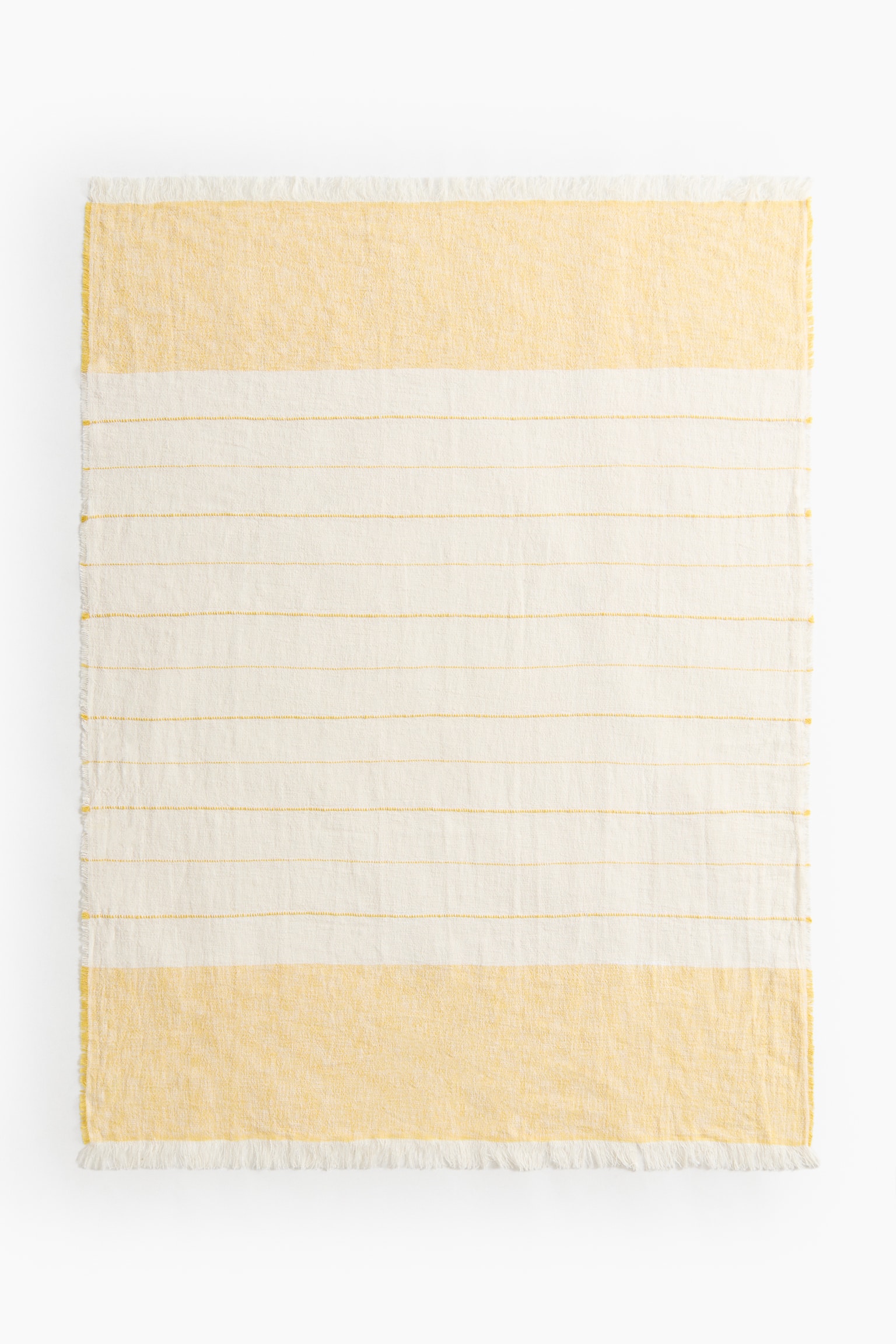 Linen-blend blanket - Yellow/Cream/Beige/Cream/Blue/Cream/Dark grey/Cream - 4