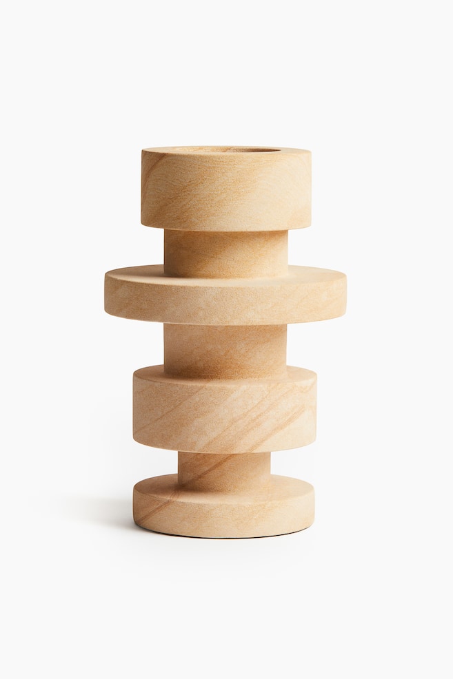 Grote vaas van zandsteen - Beige - 1
