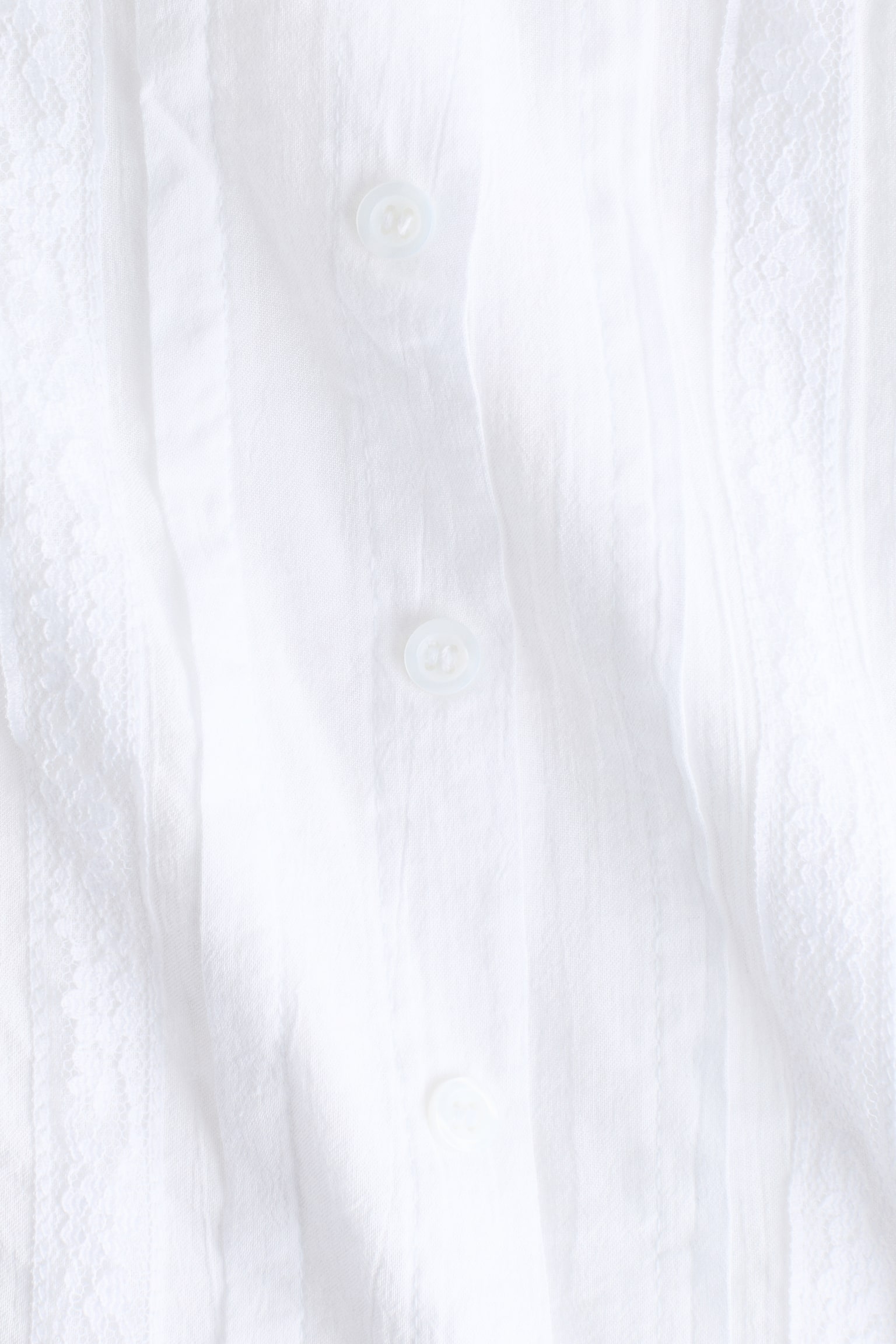 Pintucked blouse - White/Light purple - 3