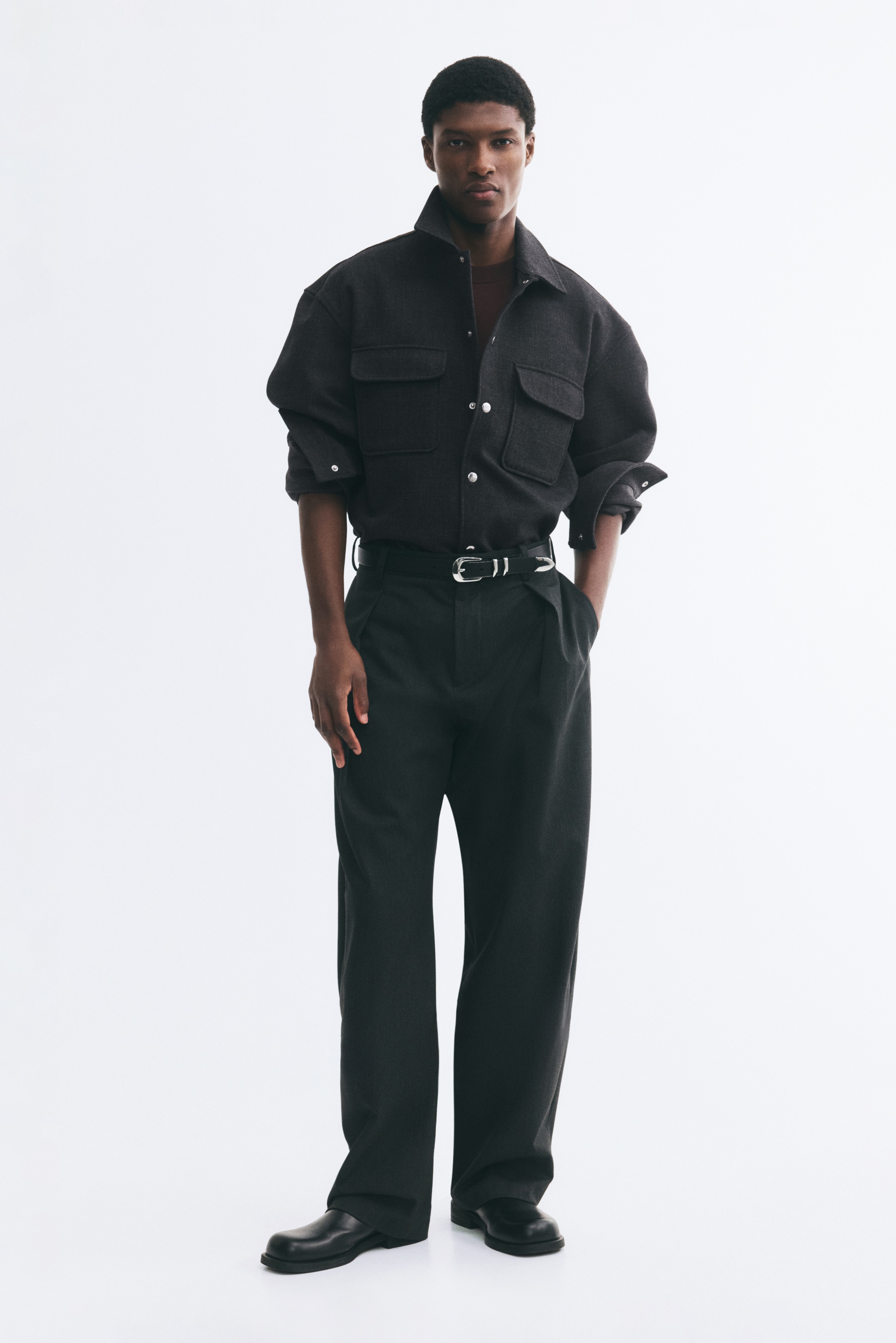 Overshirt - Dark grey/Black