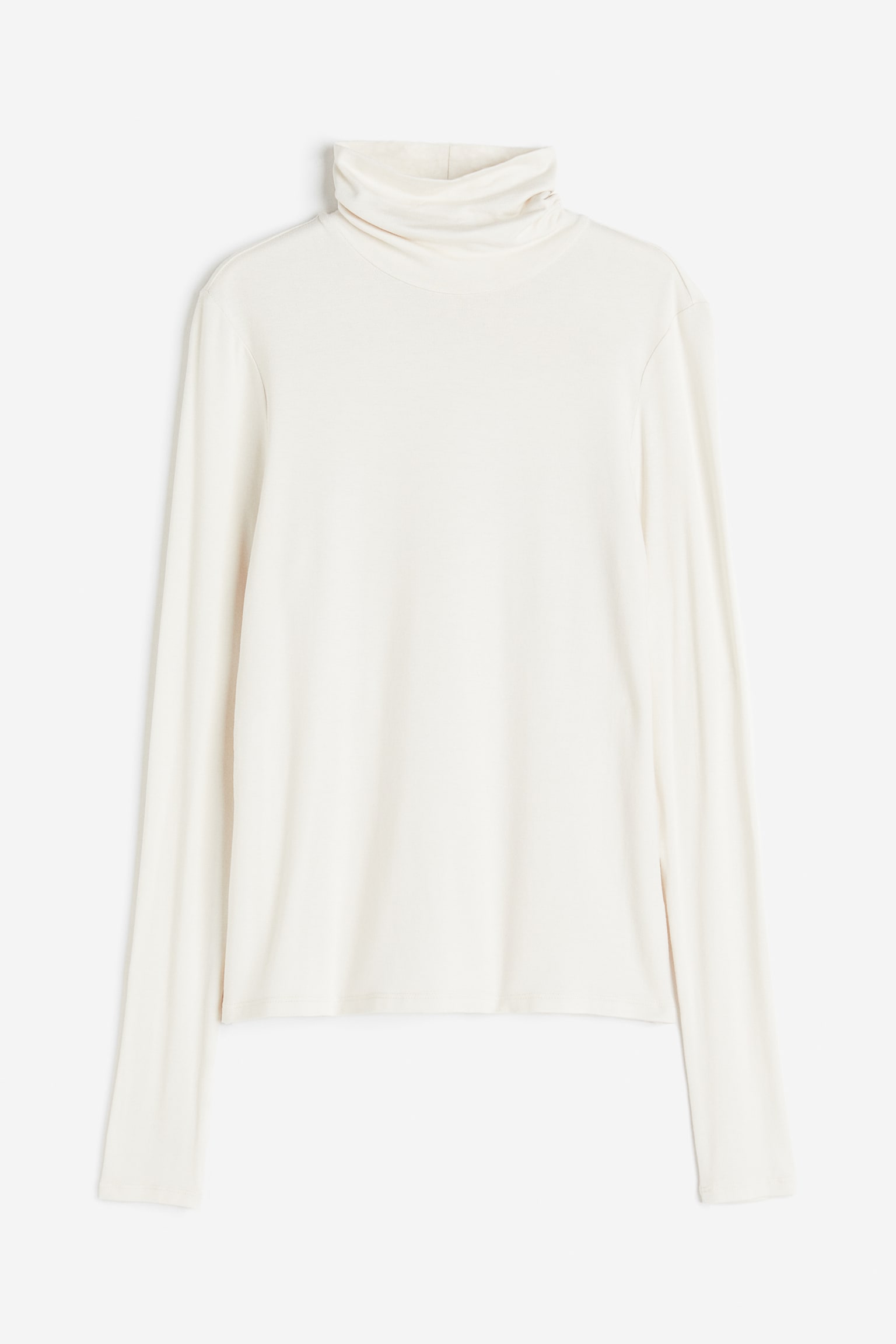 Polo-neck top - Cream/Black/Black/Beige/White/White/Light beige/Leopard print/Brown/Grey marl - 1