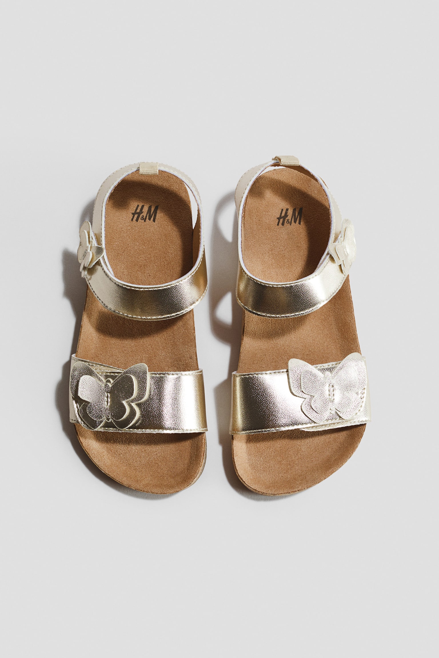 Sandali con chiusura a strappo alla caviglia - Dorato/farfalle/Beige/Dorato/Beige/leopardato