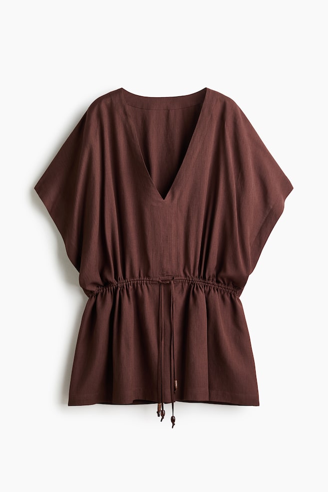 Beach Kaftan Dress - Dark brown - 1