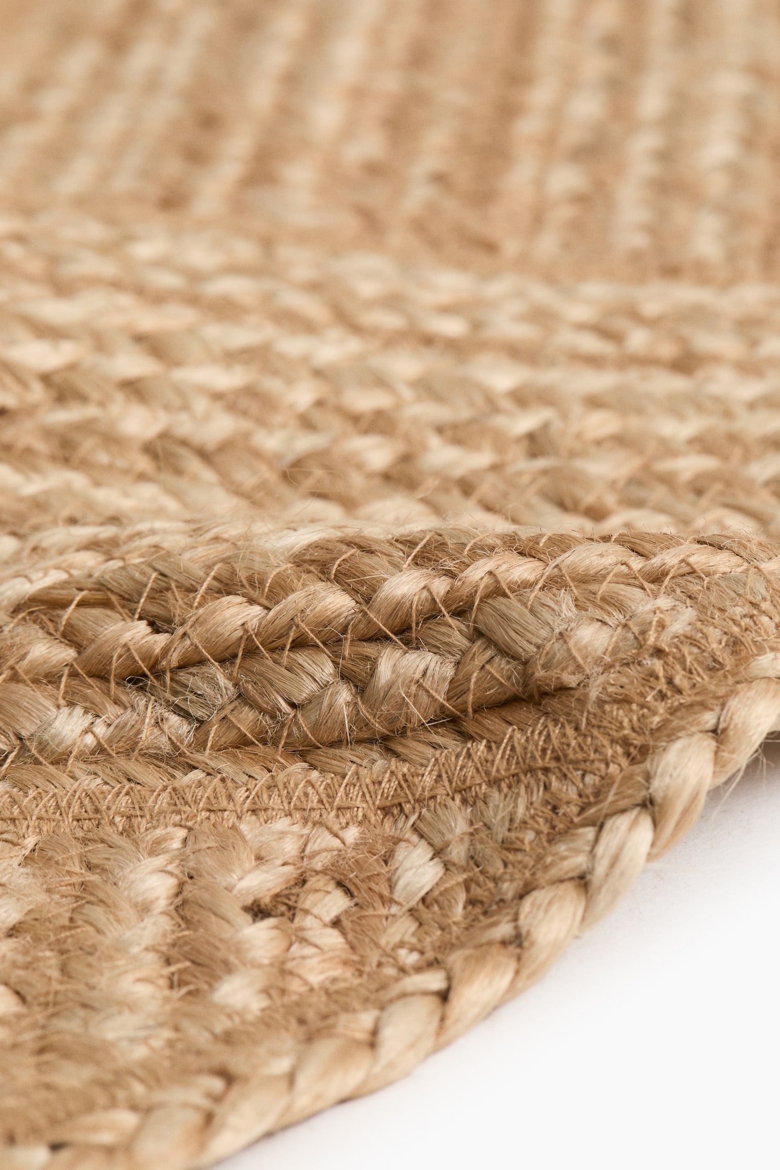 Large braided jute rug - Beige - 3
