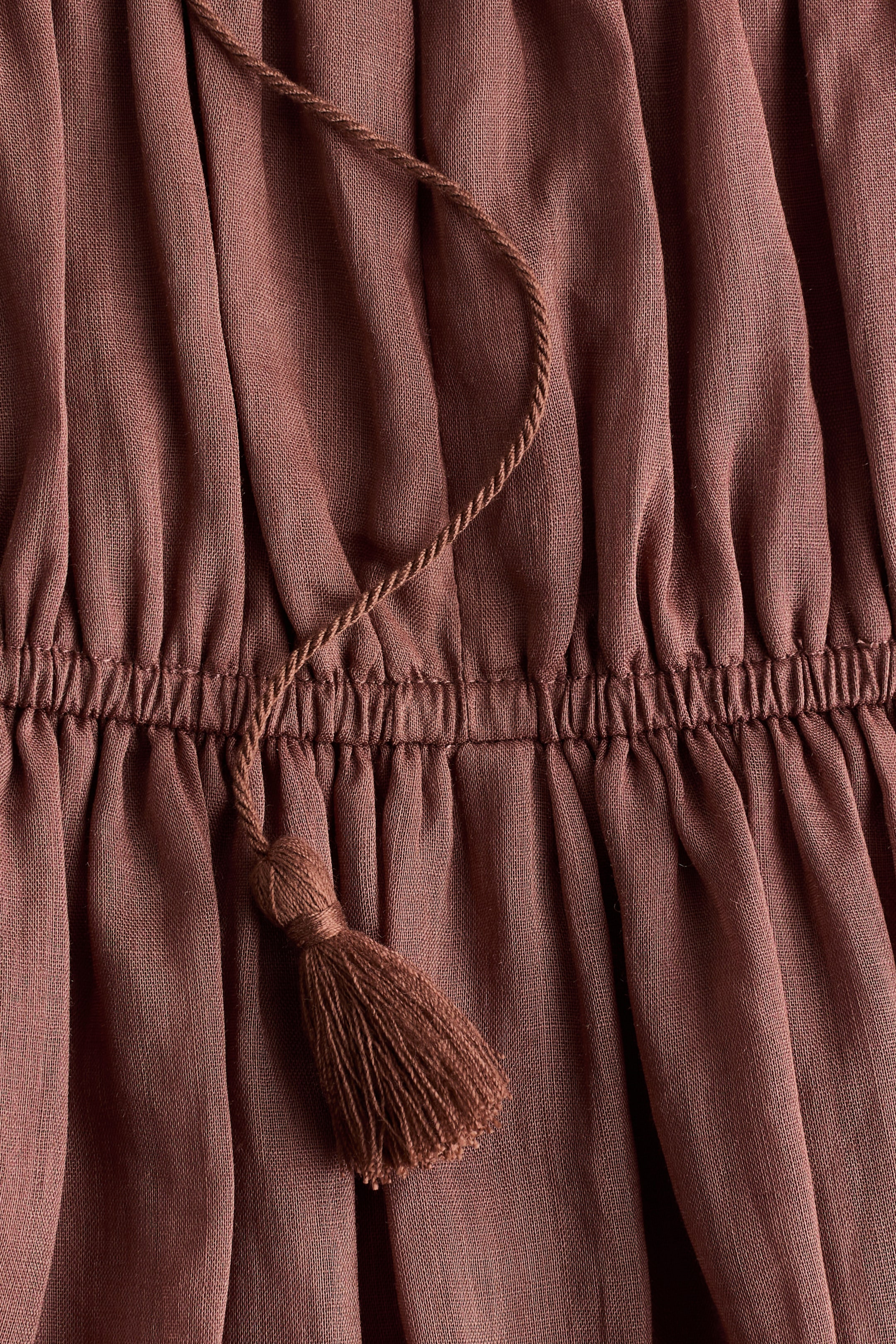 Robe en ramie avec cordons de serrage