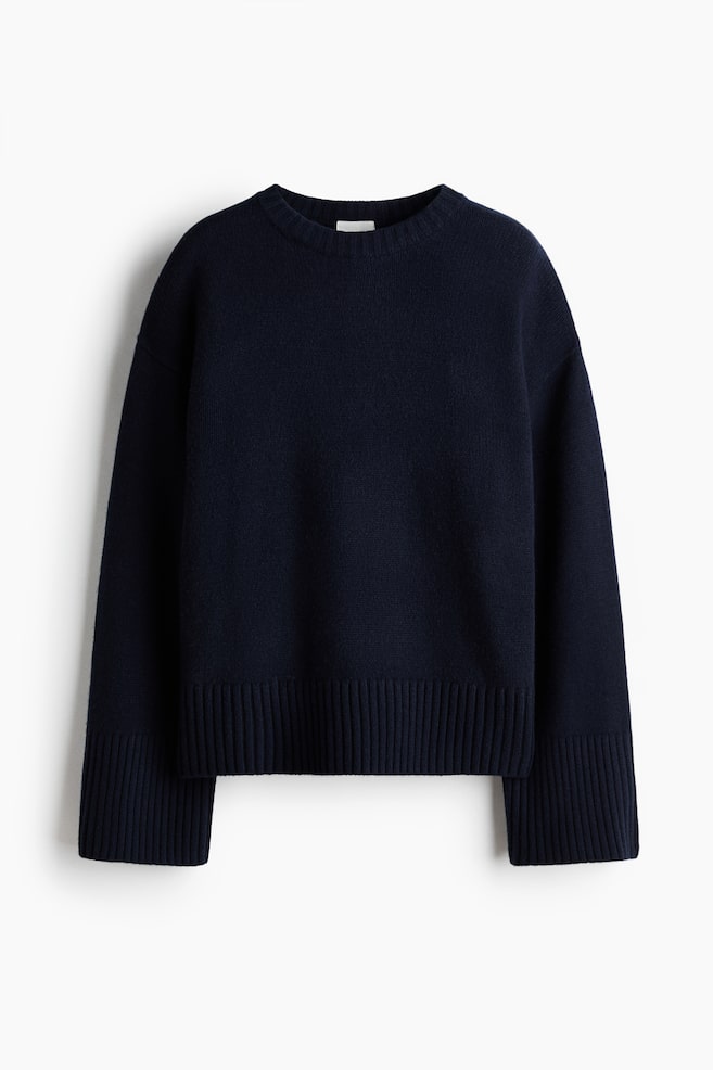 Pull en cachemire mélangé - Bleu marine/Crème/Noir/Beige foncé/Bordeaux/Marron foncé/Taupe foncé - 1