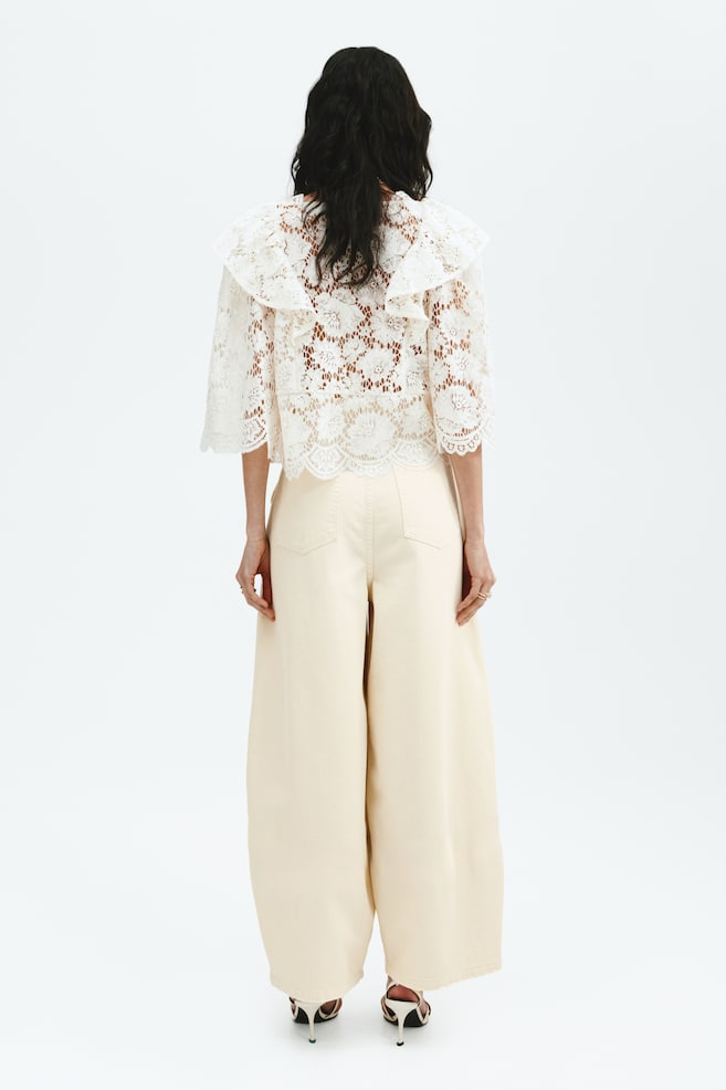 Barrel Leg Regular Waist Jeans - Pale yellow - 3