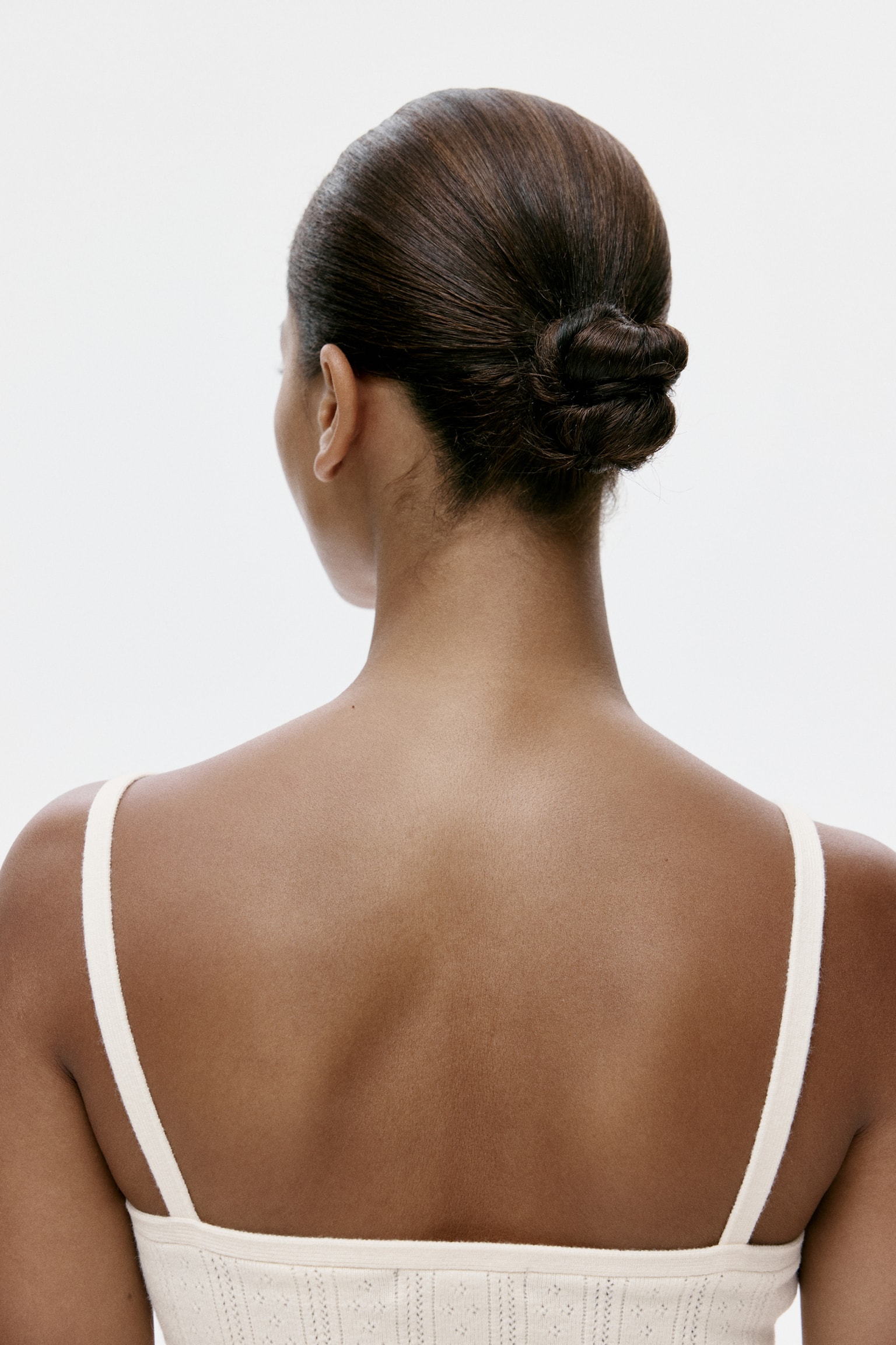 Pointelle-knit strappy top - Light beige - 5