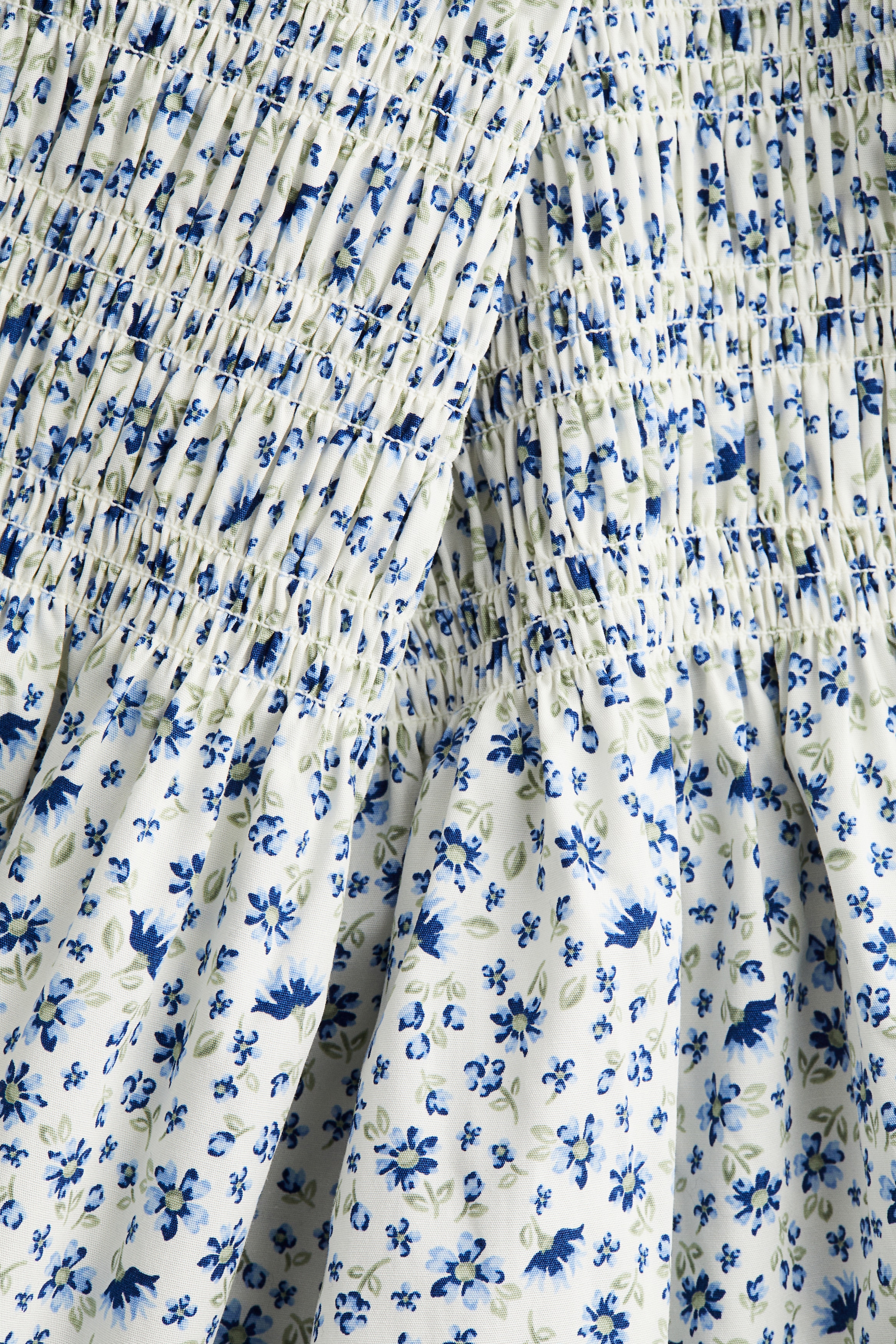 Smocked poplin dress