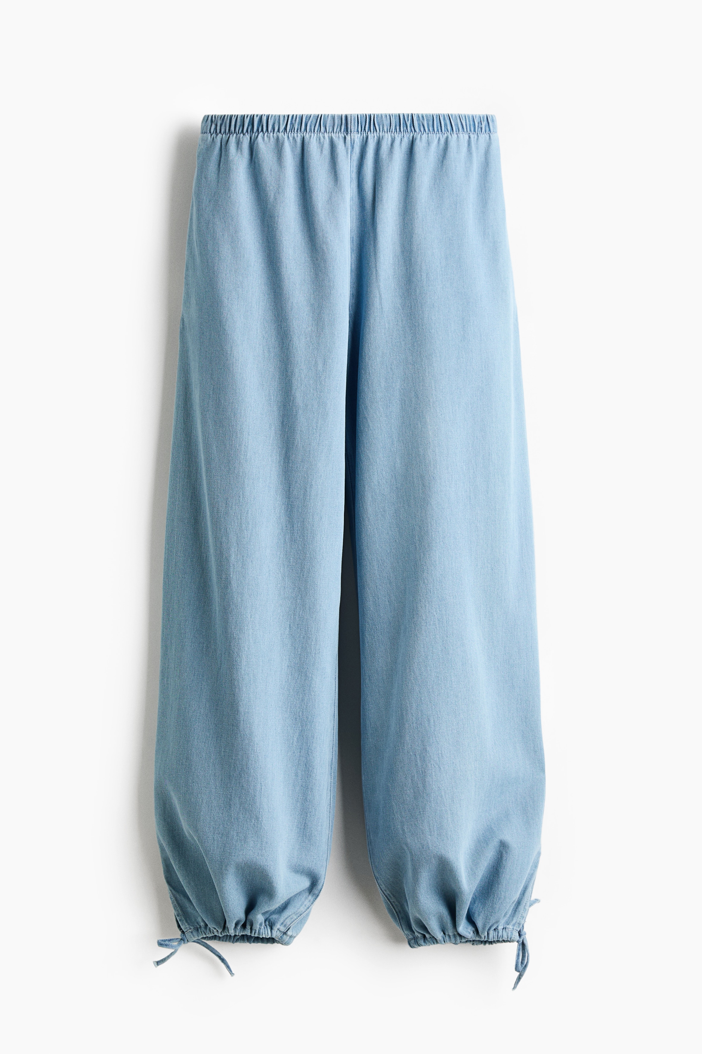 Balloon-Leg Denim Pants - Light denim blue/Dark taupe/Dark denim blue/Black
