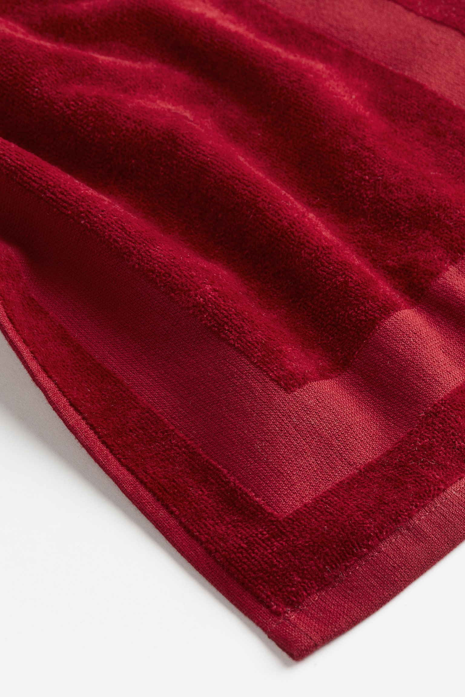 Velour guest towel - Dark red - 2