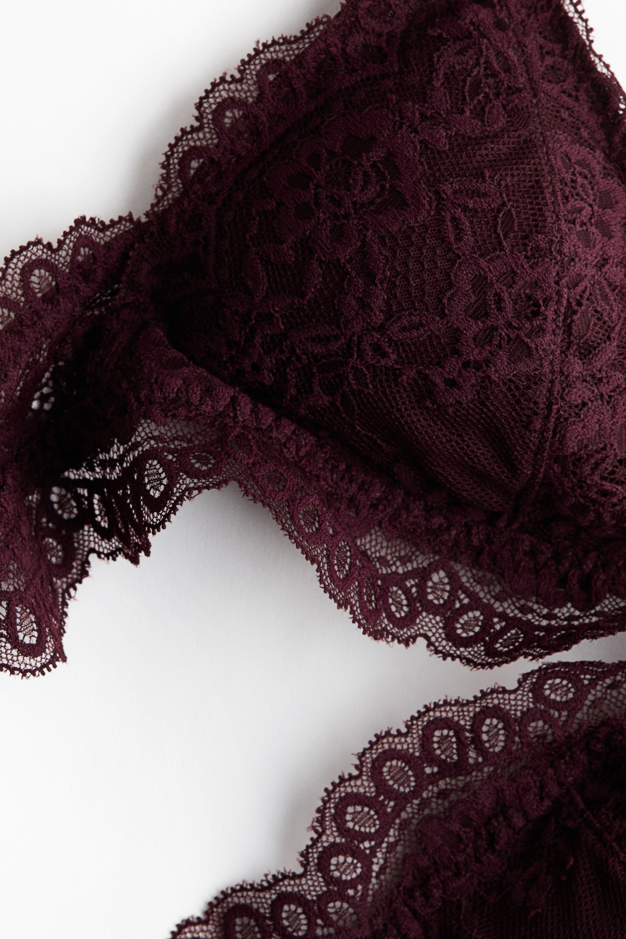 View larger image: Padded Soft-Cup Lace Bra - Plum purple - Ladies | H&M CA 2