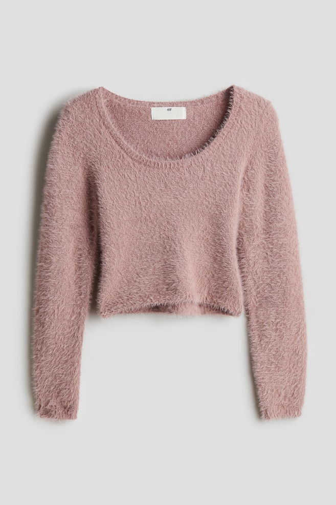 Puszysty sweter - Zakurzony róż - 1