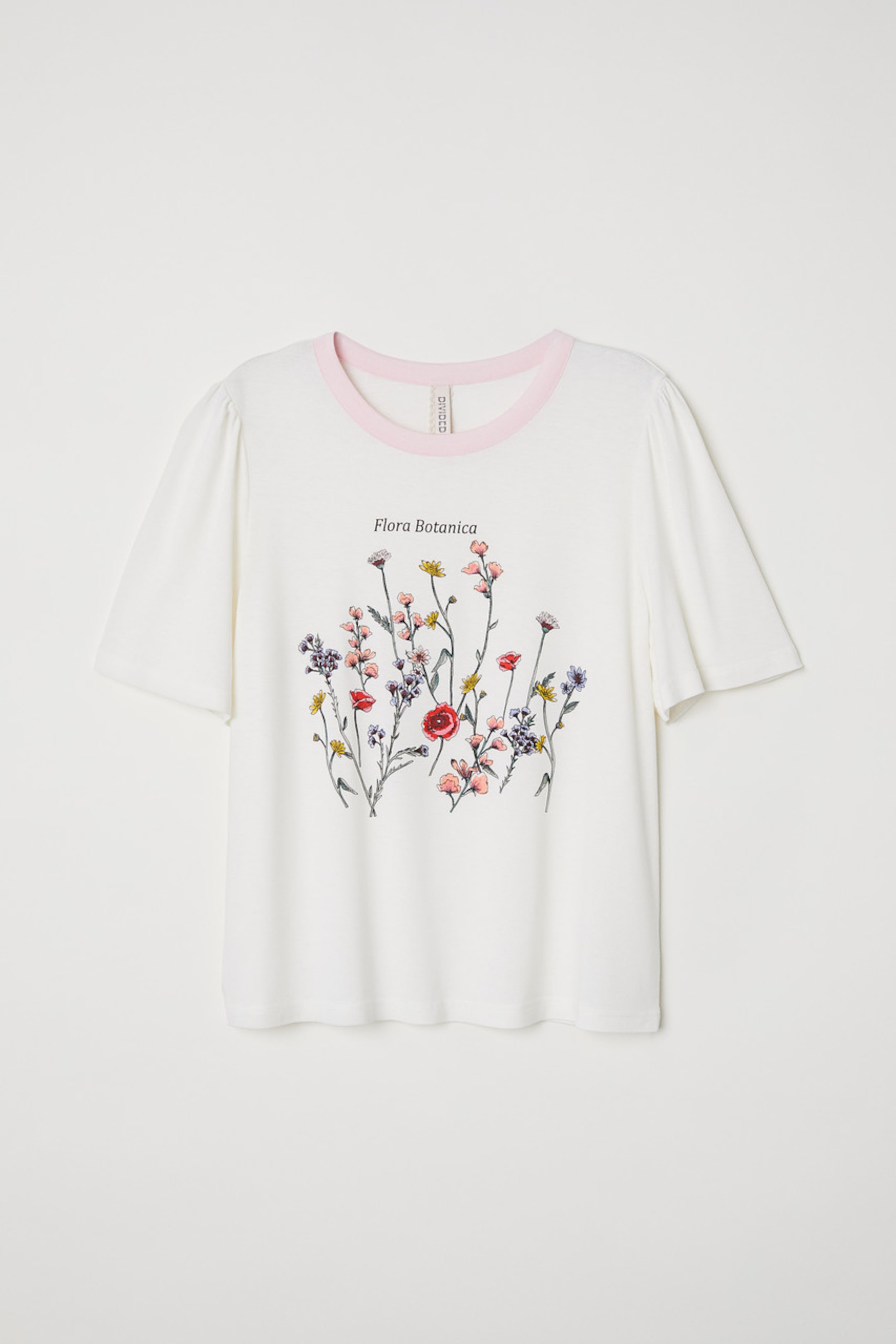 Grotere afbeelding bekijken: Top met print - Wit/bloemen - DAMES | H&M NL 1