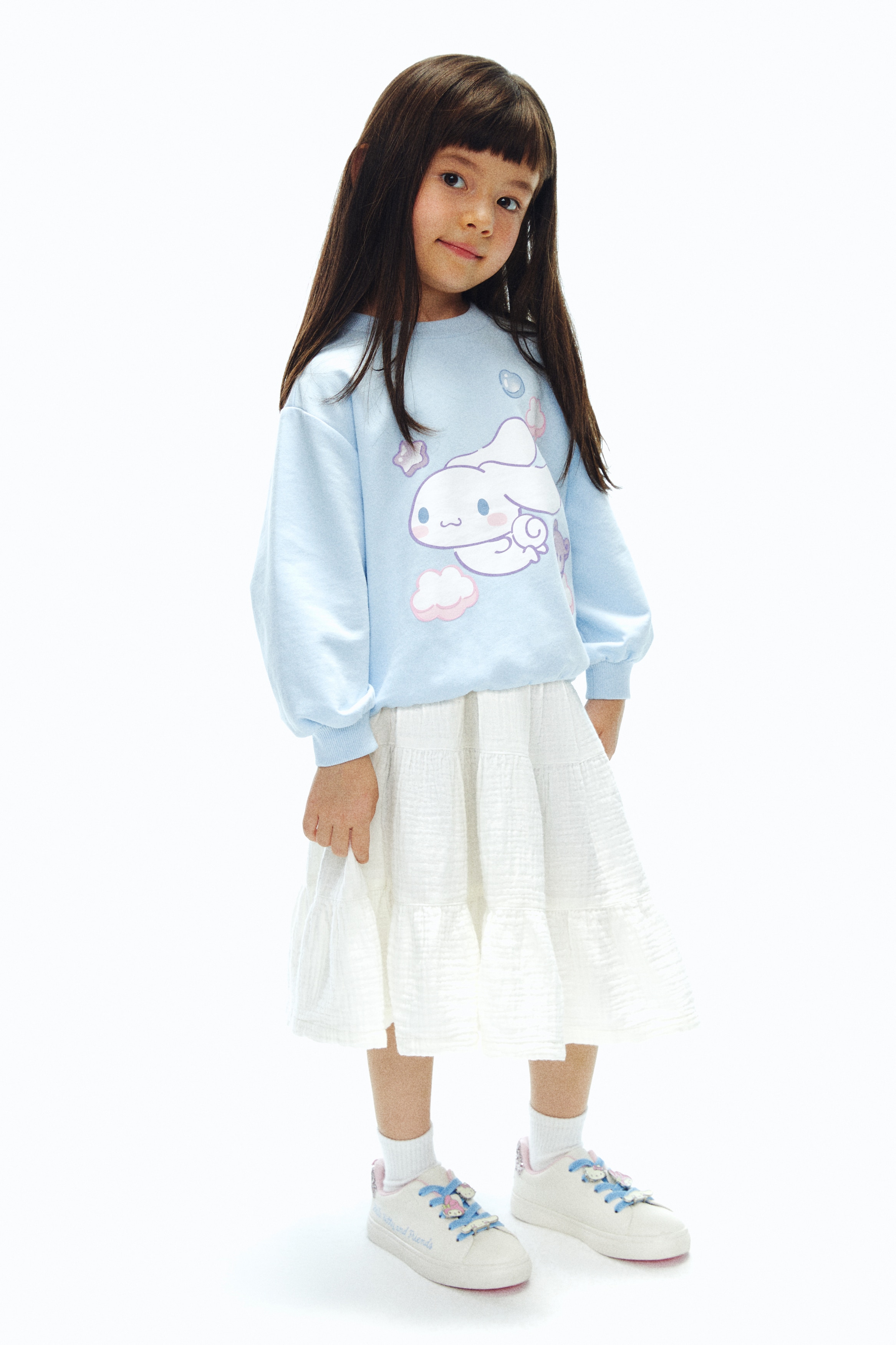 H & M - プリントスウェットシャツ - ブルー