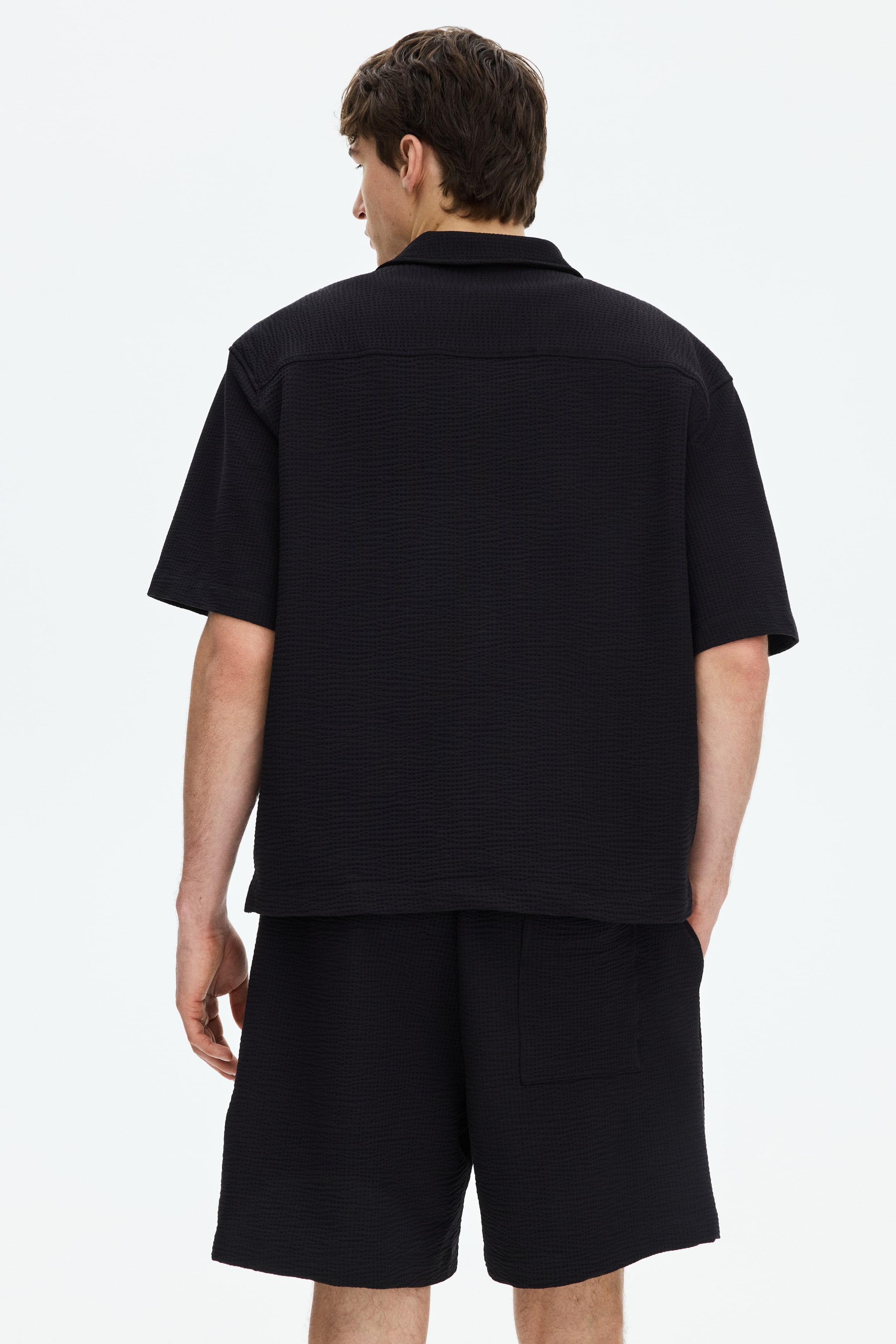 Мужские шорты H&M Relaxed-Fit Waffled Shorts — фото 5