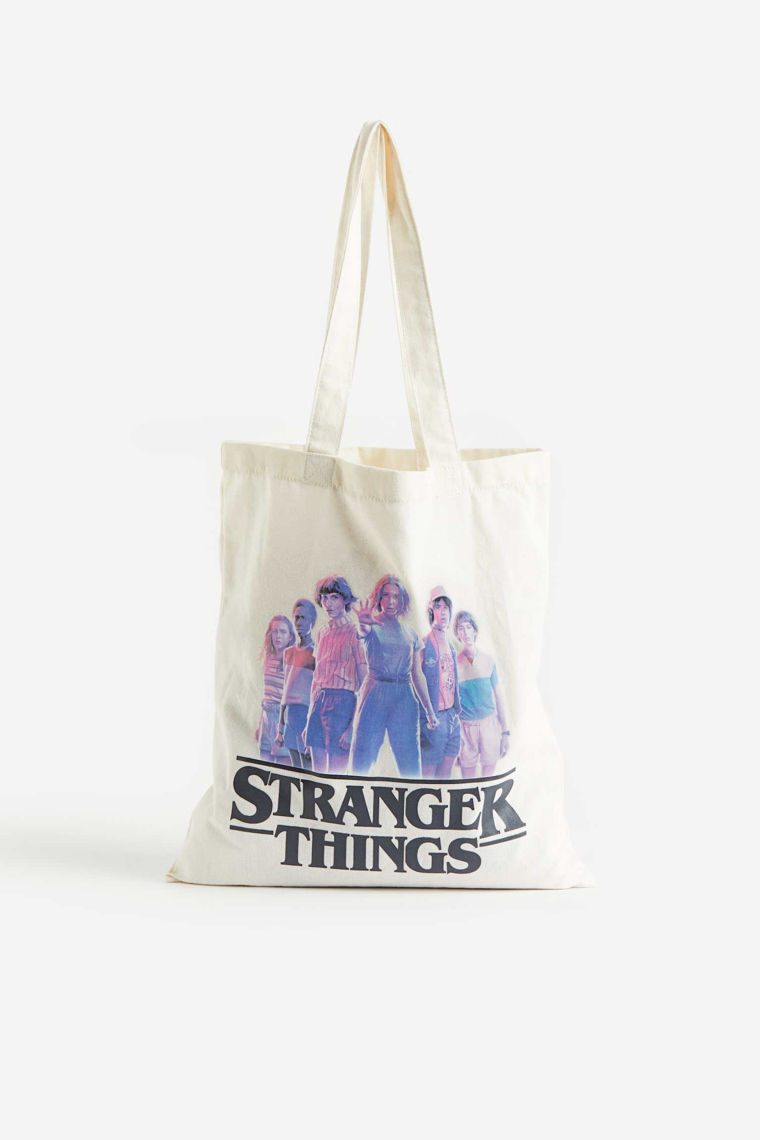 Print Canvas Shopper - White/Stranger Things - 1