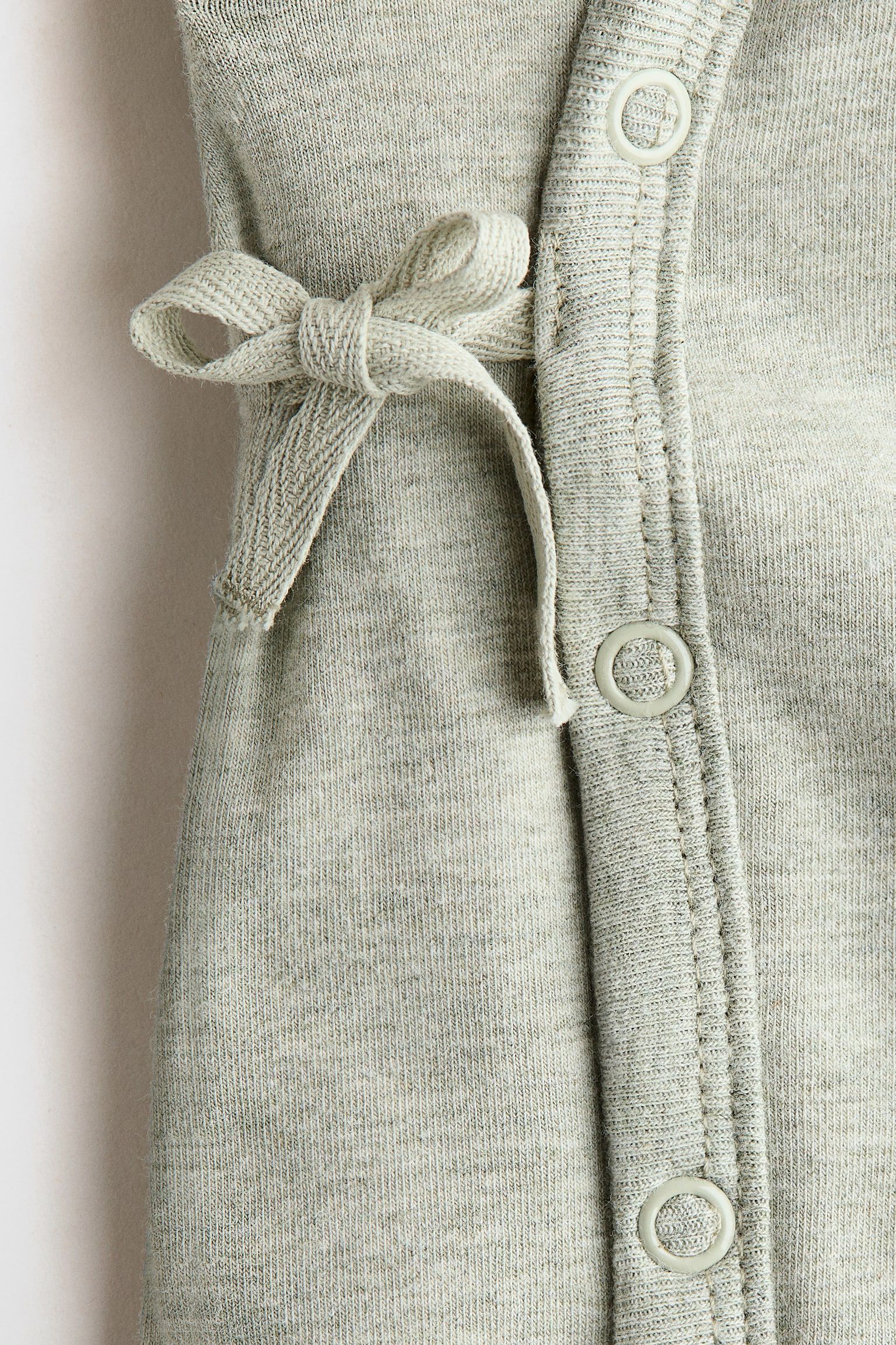 Vadderad vagnoverall i trikå - Ljus khakigrön/Beige - 2