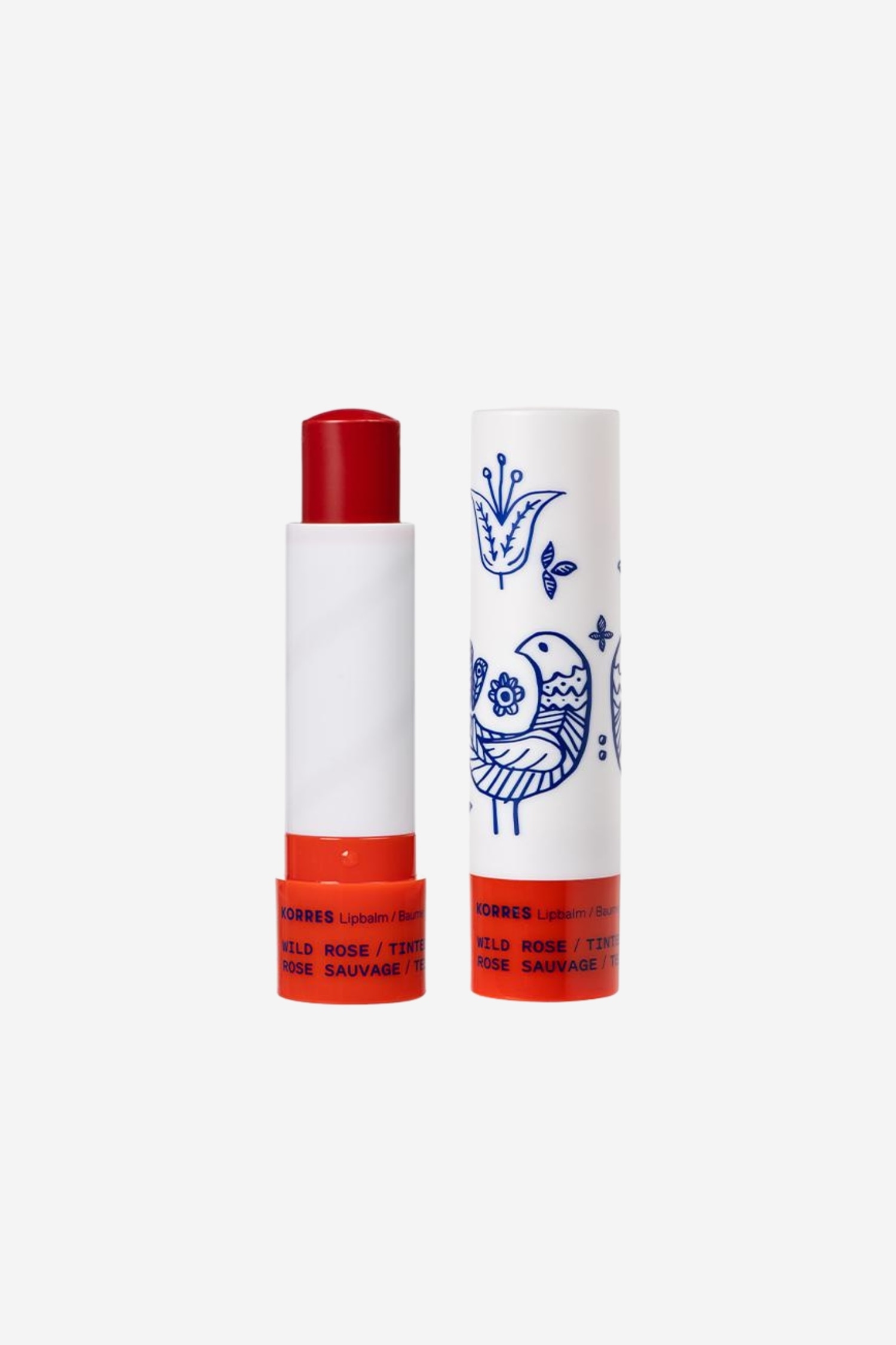 KORRES - Wild Rose Lip Balm Tinted - Röd