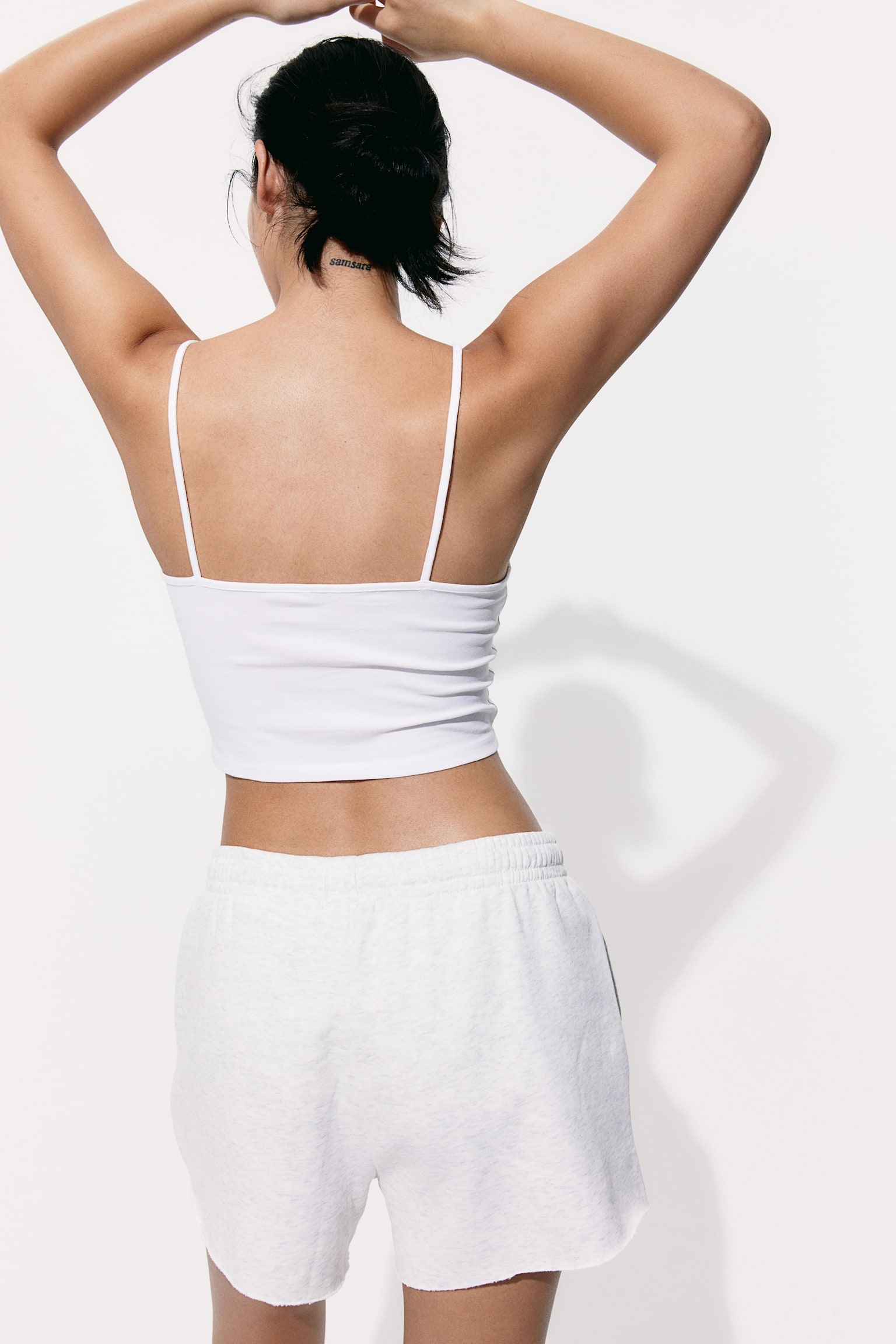 Cropped strappy top - White/Bright red/Dark grey/Black - 5