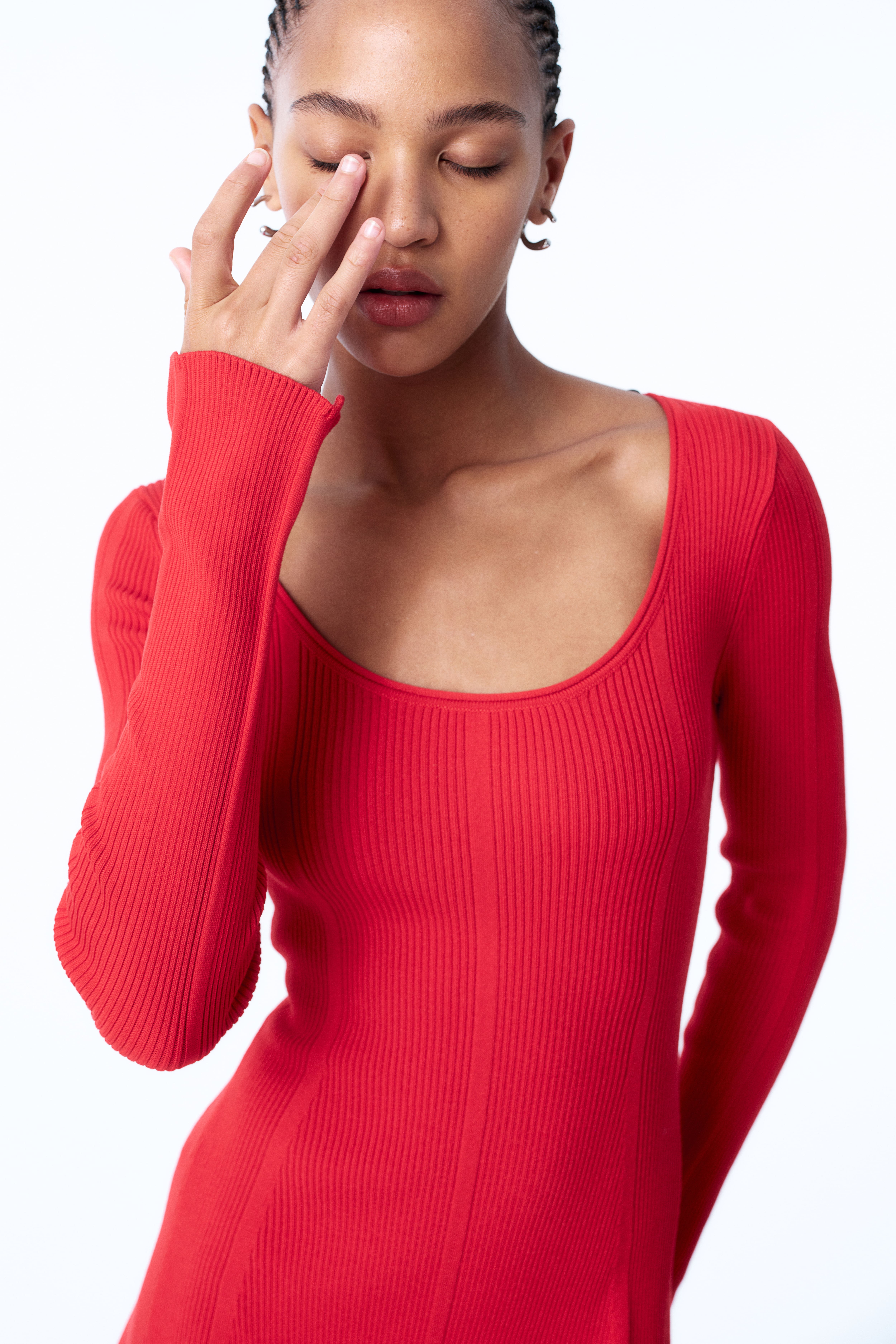 H&M long sleeve 2024 mini dress