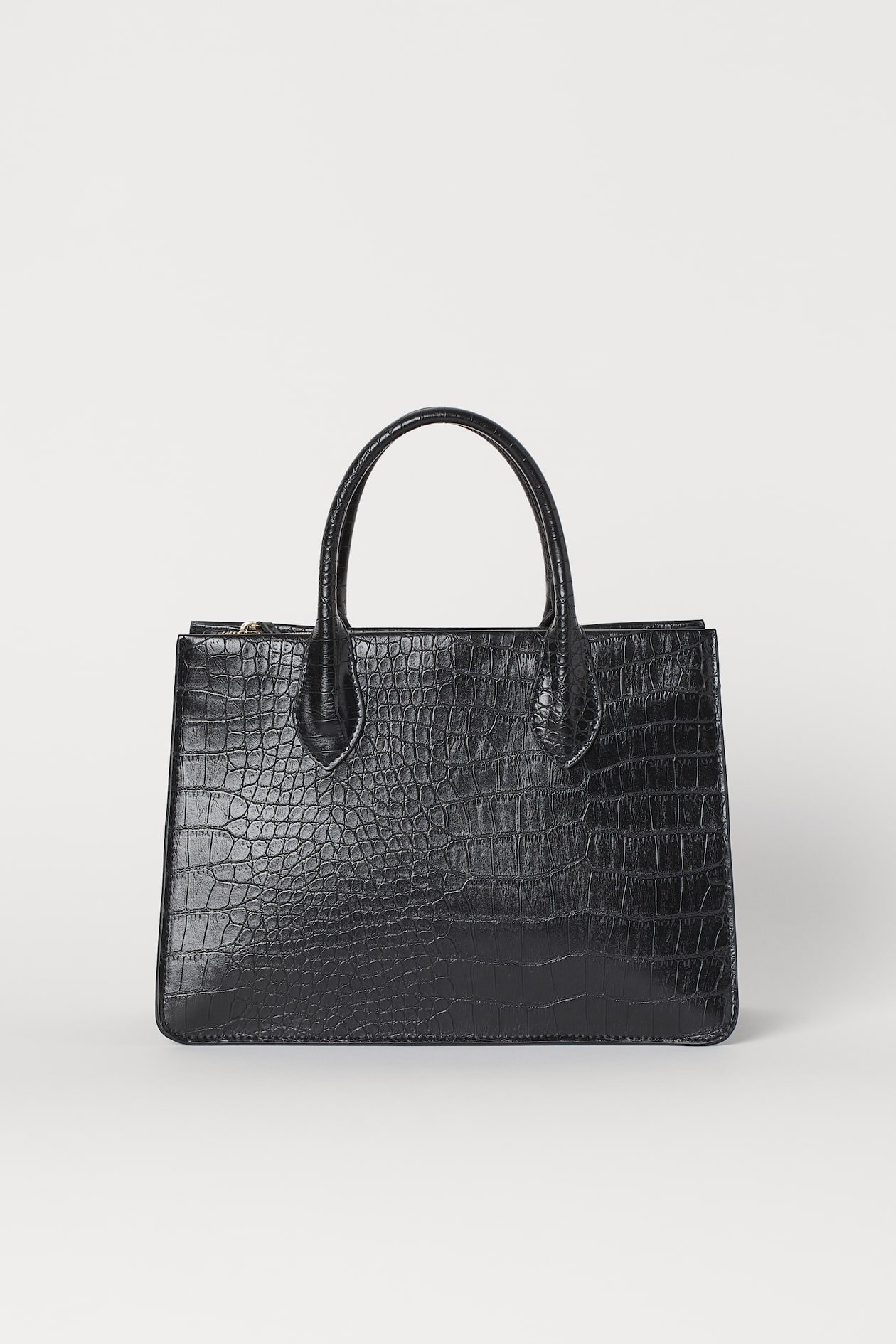 Handbag - Black/Crocodile-patterned - Ladies | H&M GB